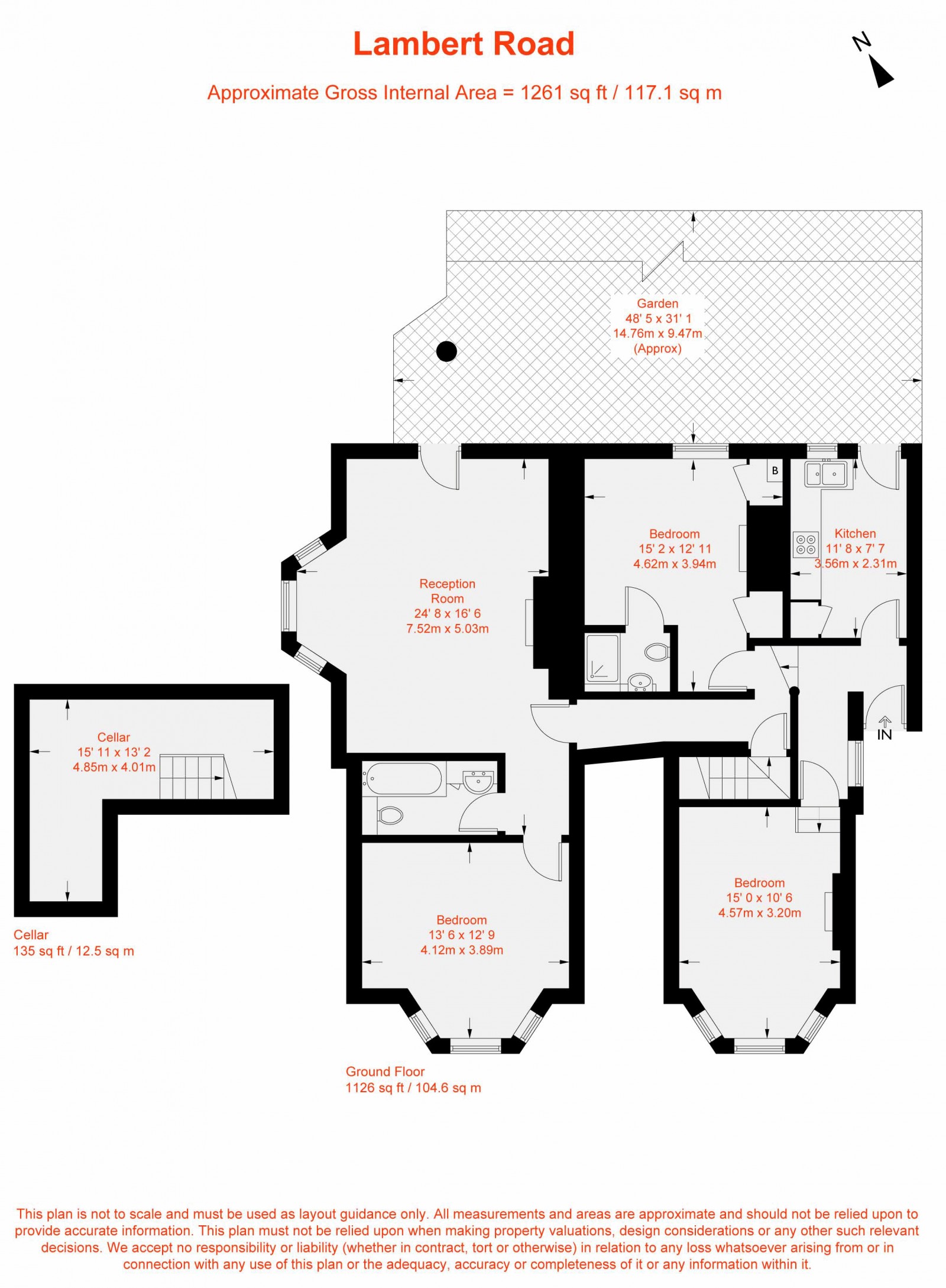 Floorplan for Lambert Road, Brixton, SW2