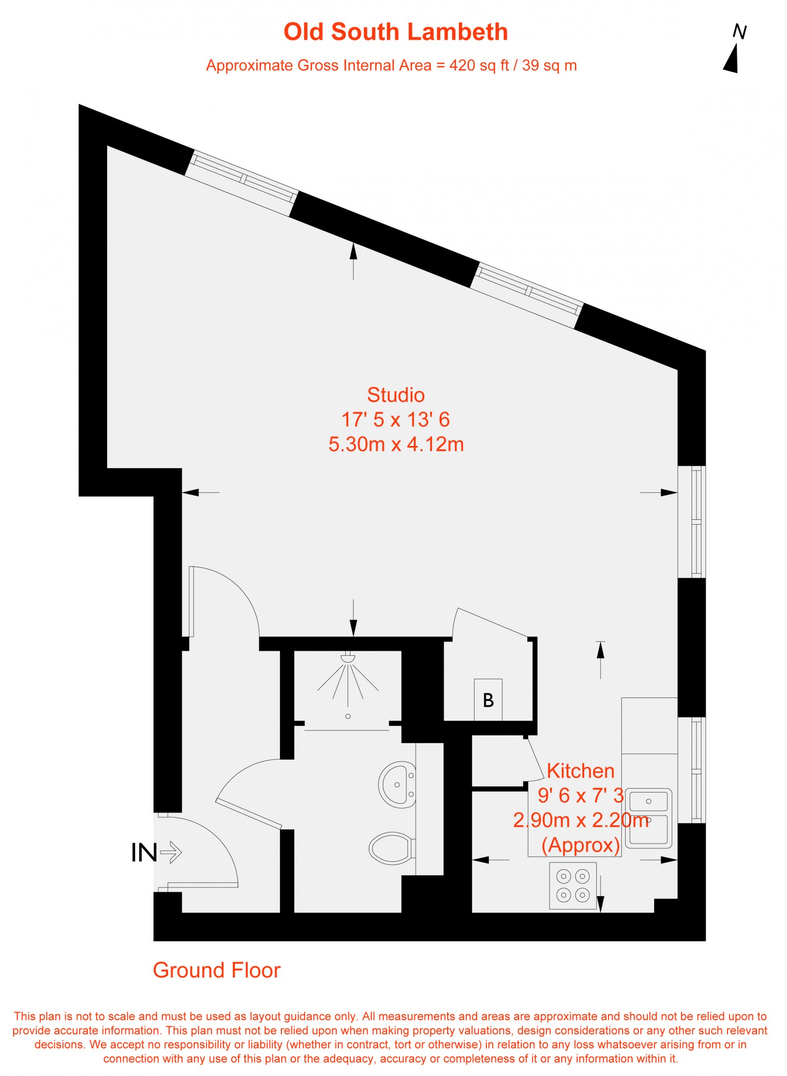 Floorplan for Old South Lambeth Road, London, SW8