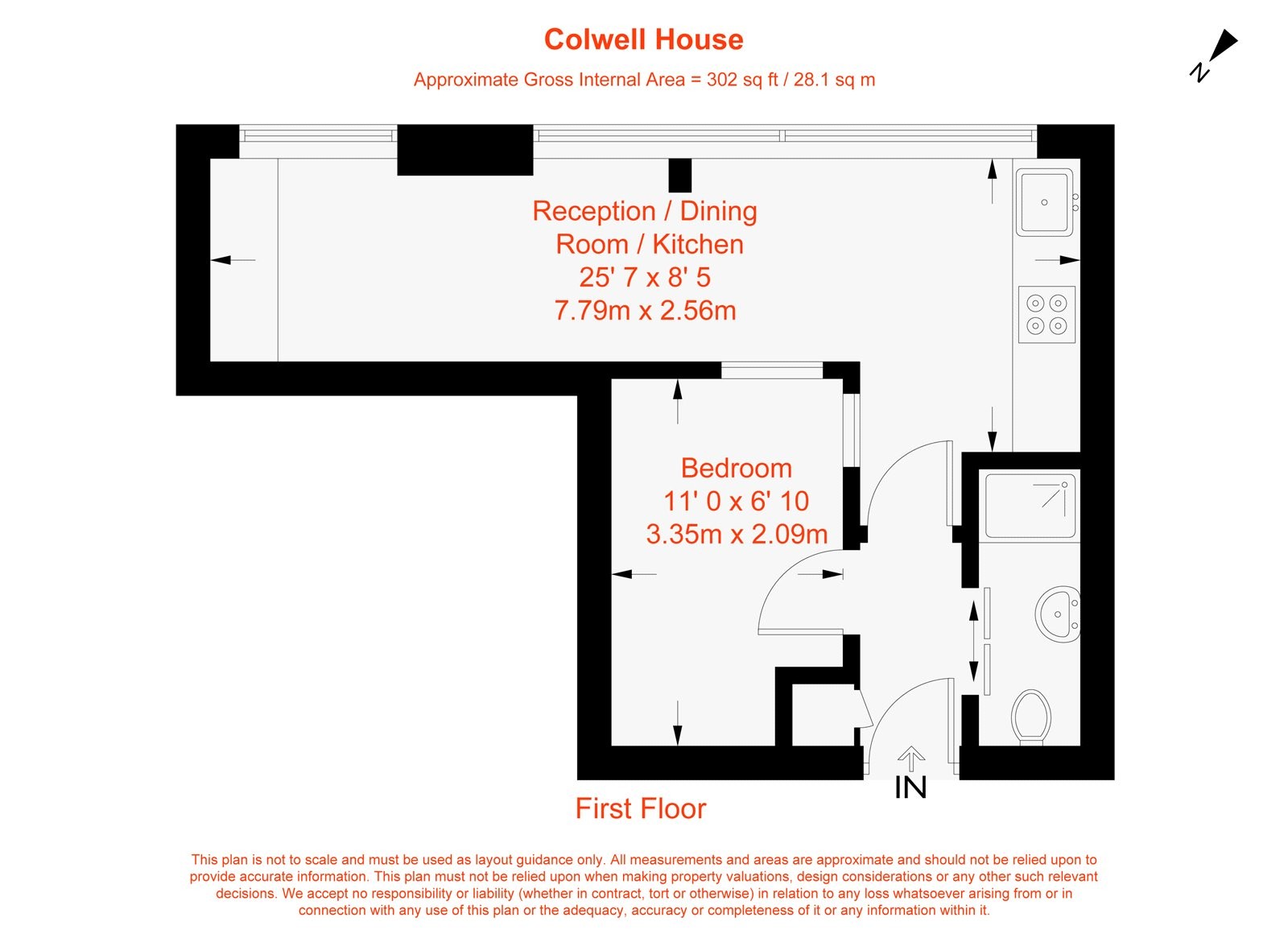 Floorplan for Colwell House, Clapham Road, SW9
