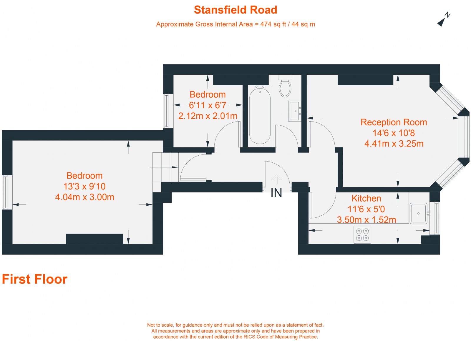 Floorplan for Stansfield Road, London, SW9