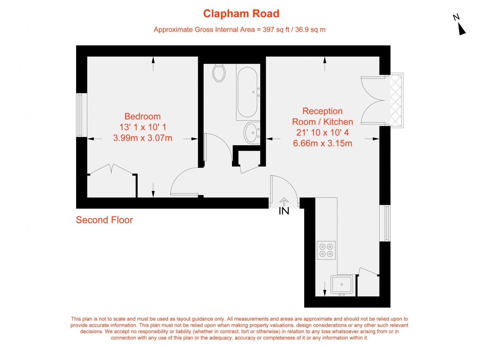 Floorplan for Clapham Road, London, SW9