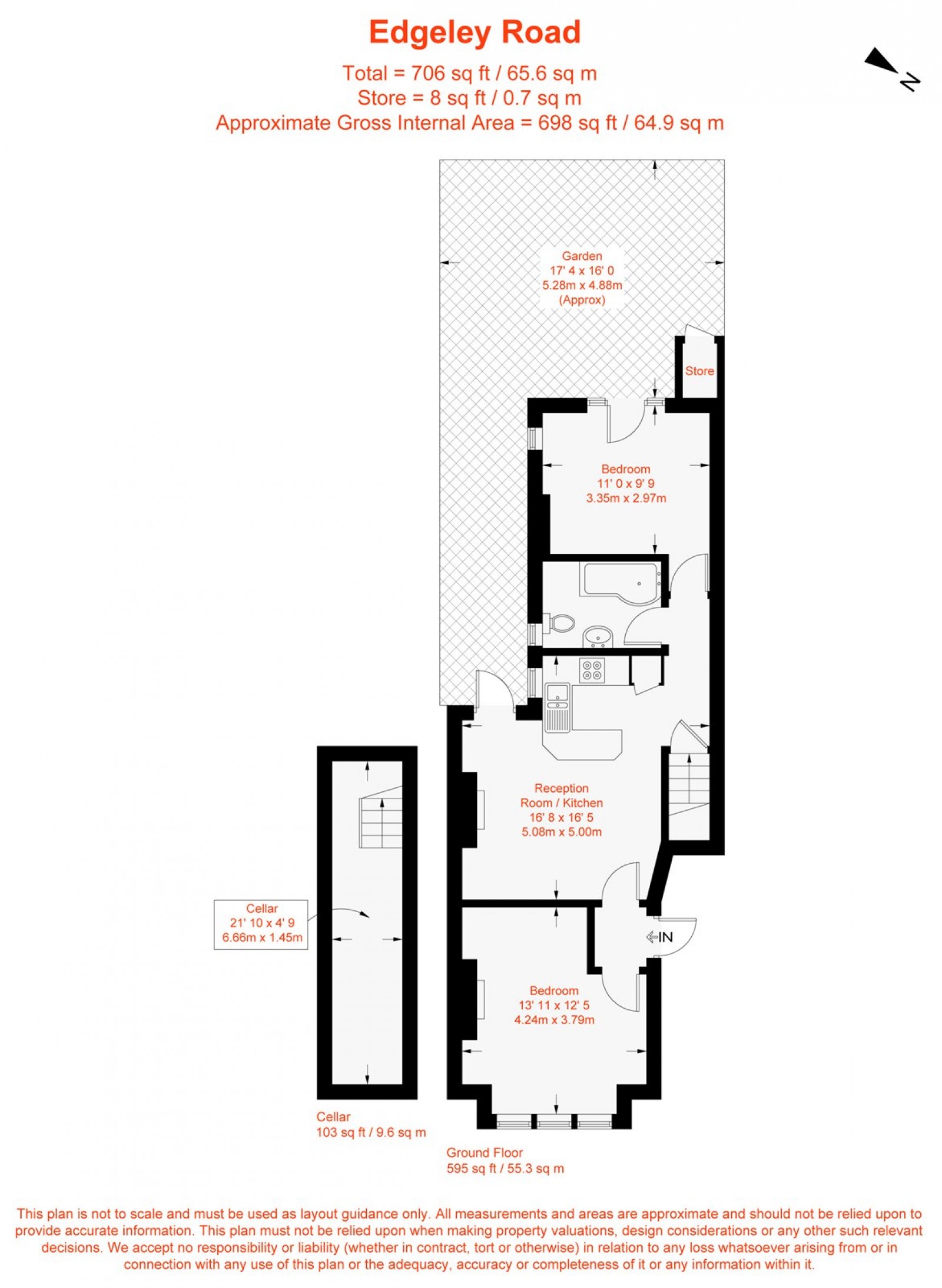 Floorplan for Edgeley Road, London, SW4