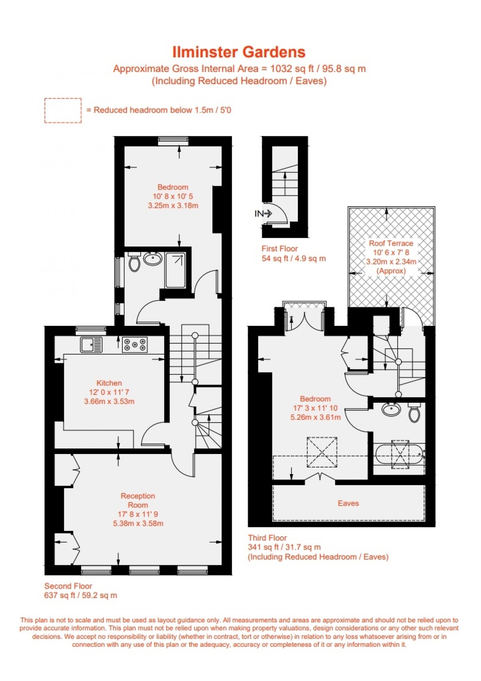 Floorplan for Ilminster Gardens, London, SW11