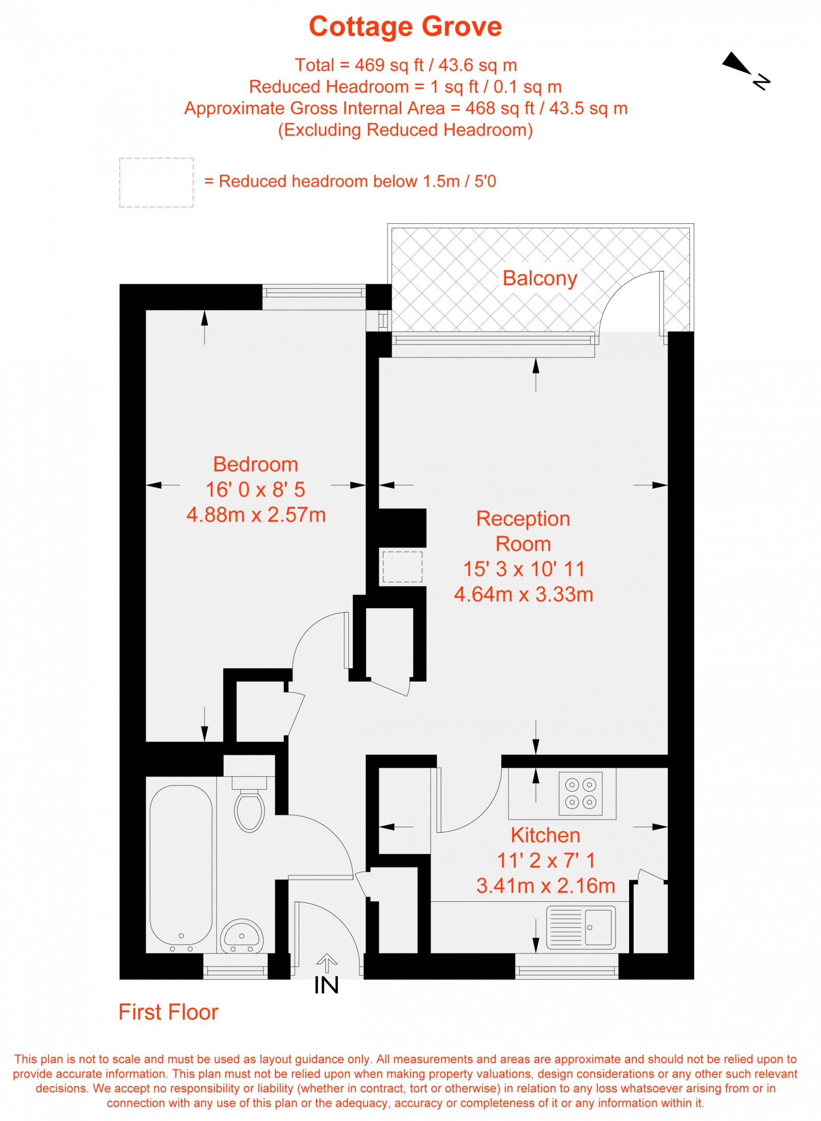 Floorplan for Cottage Grove, London, SW9