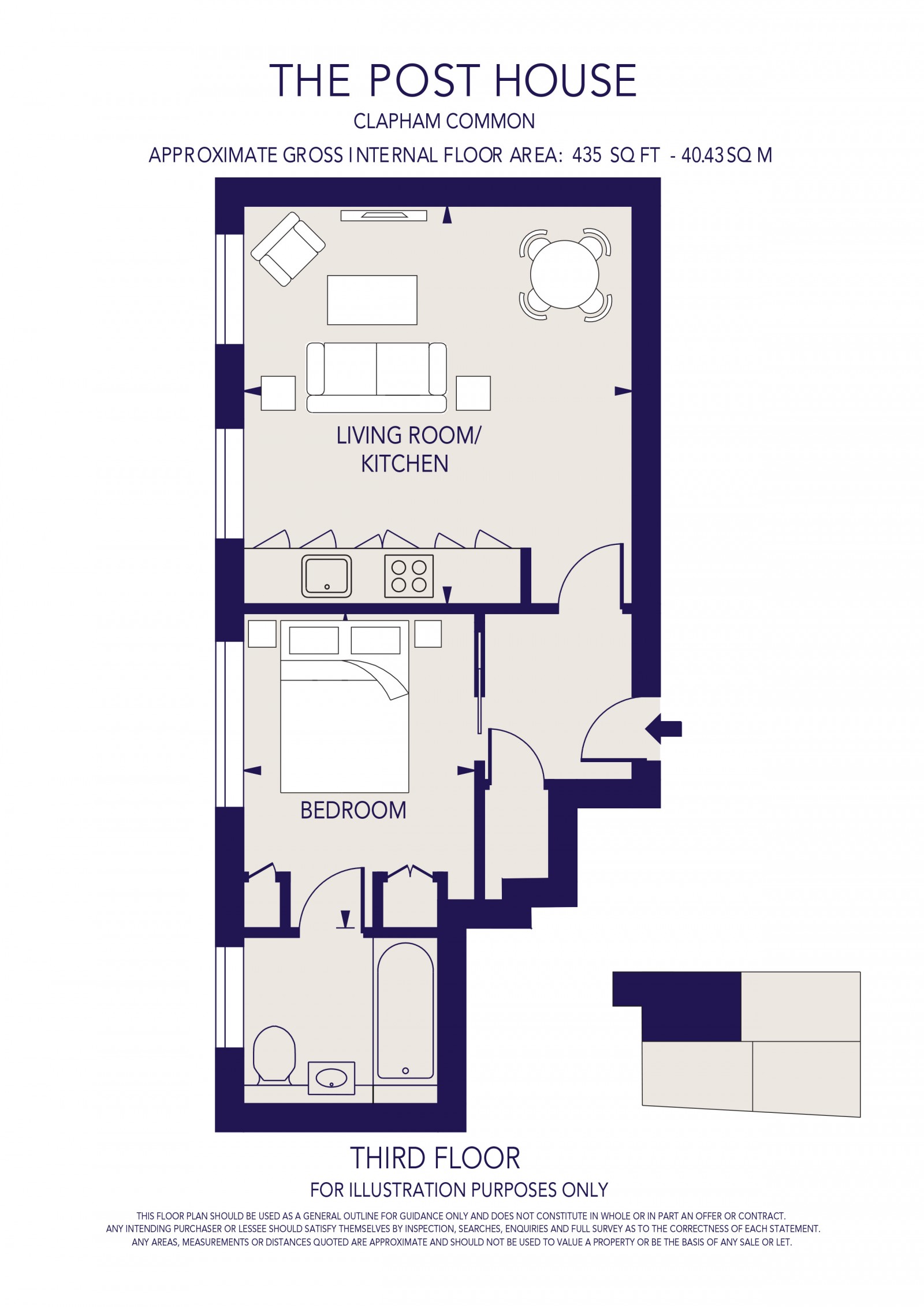Floorplan for Clapham High Street, London, SW4