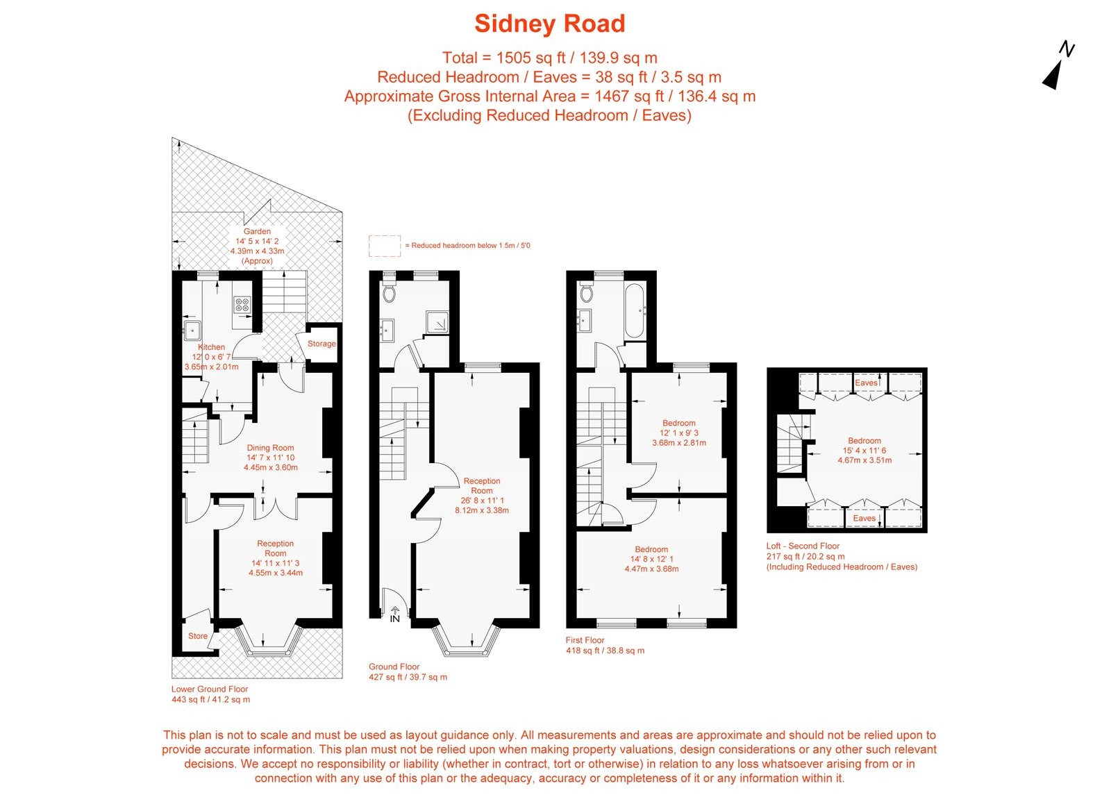 Floorplan for Sidney Road, London, SW9