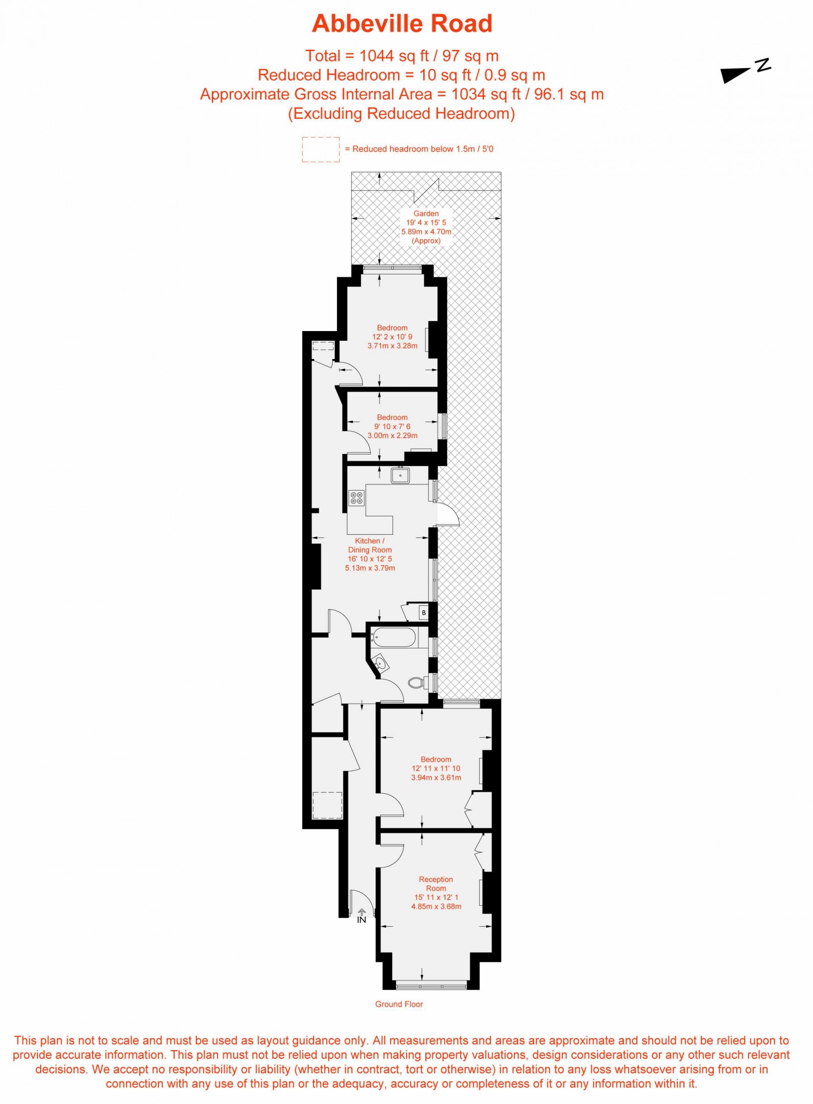 Floorplan for Abbeville Road, London, SW4