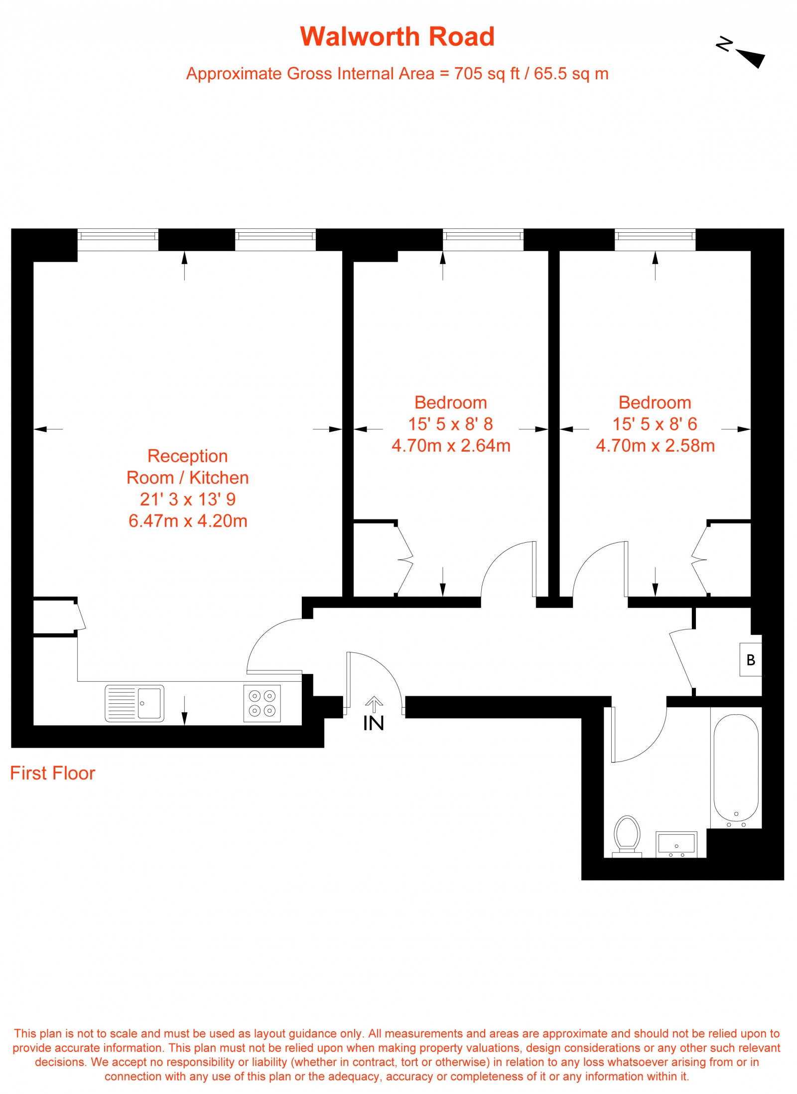 Floorplan for Walworth Road, London, SE17