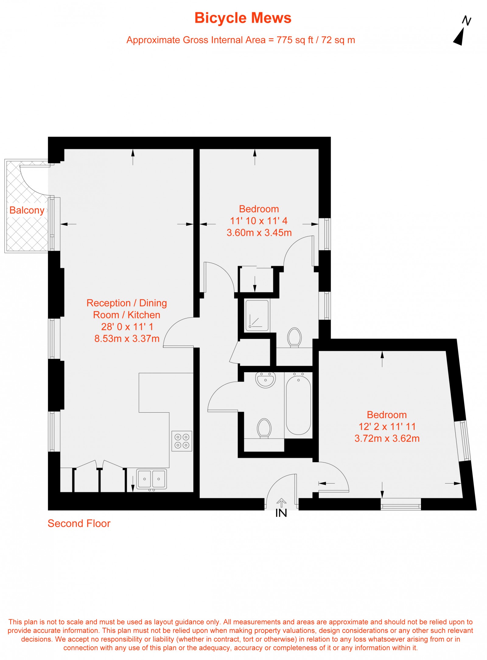 Floorplan for Bicycle Mews, London, SW4