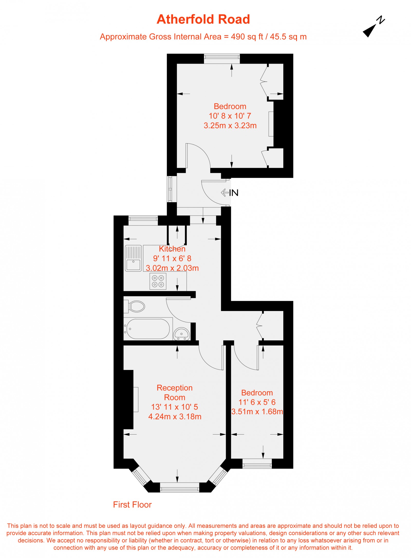 Floorplan for Atherfold Road, London, SW9
