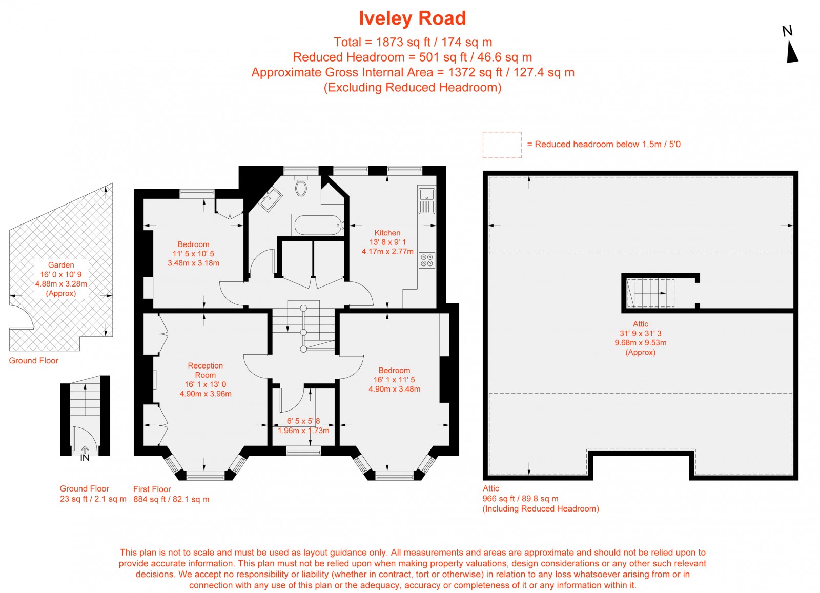 Floorplan for Iveley Road, London, SW4