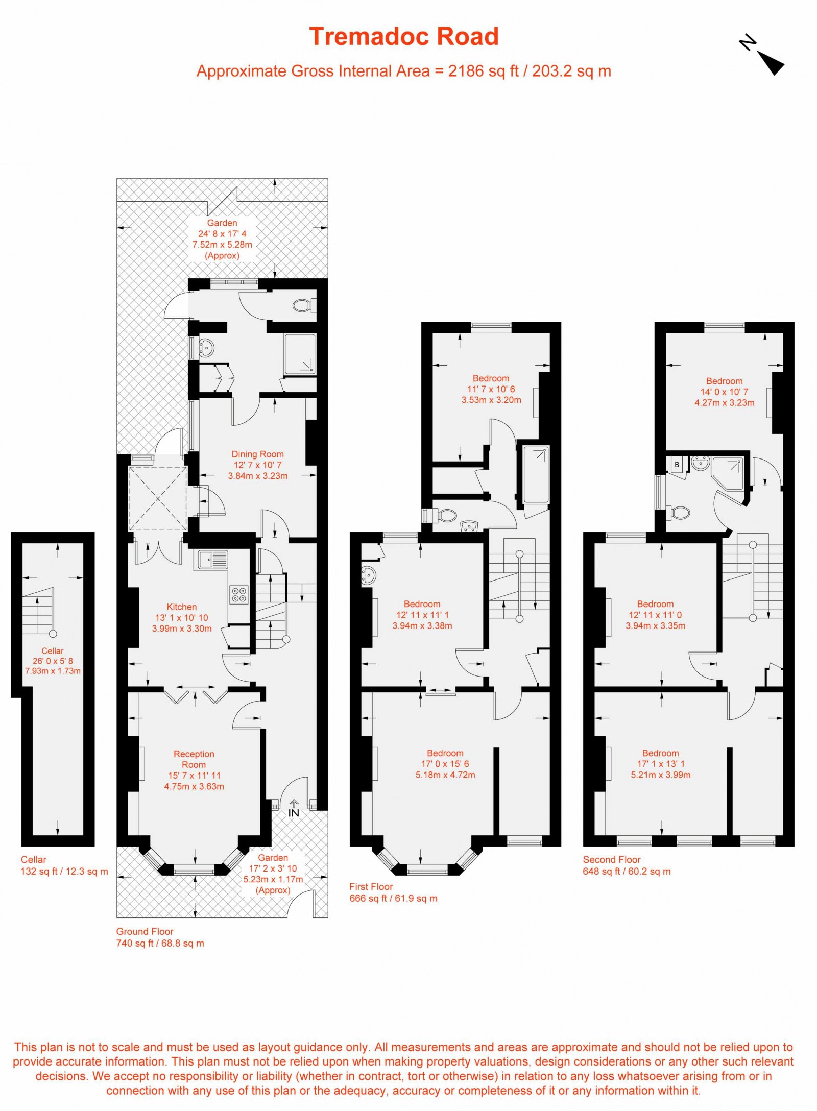 Floorplan for Tremadoc Road, London, SW4