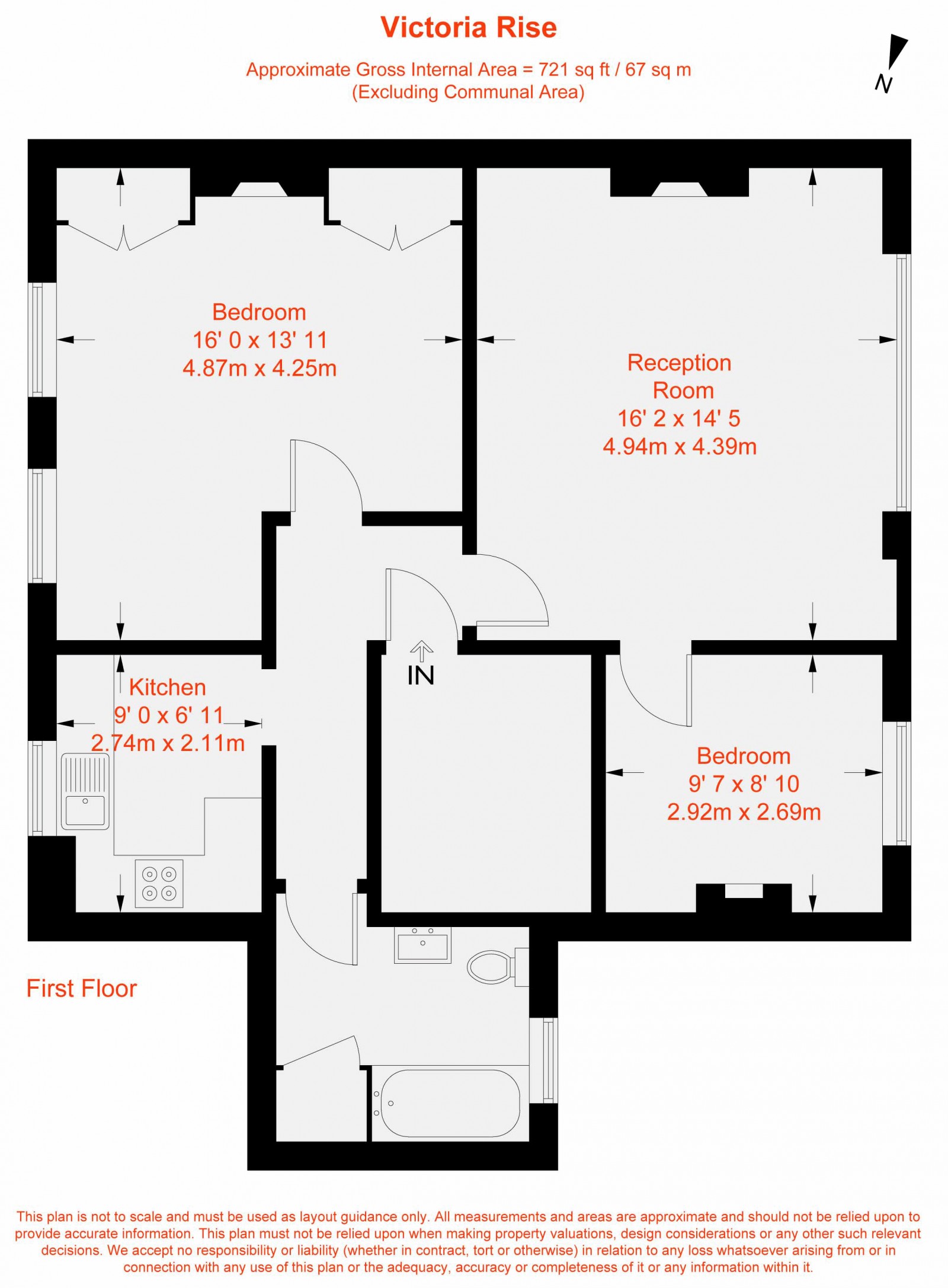 Floorplan for Victoria Rise, London, SW4