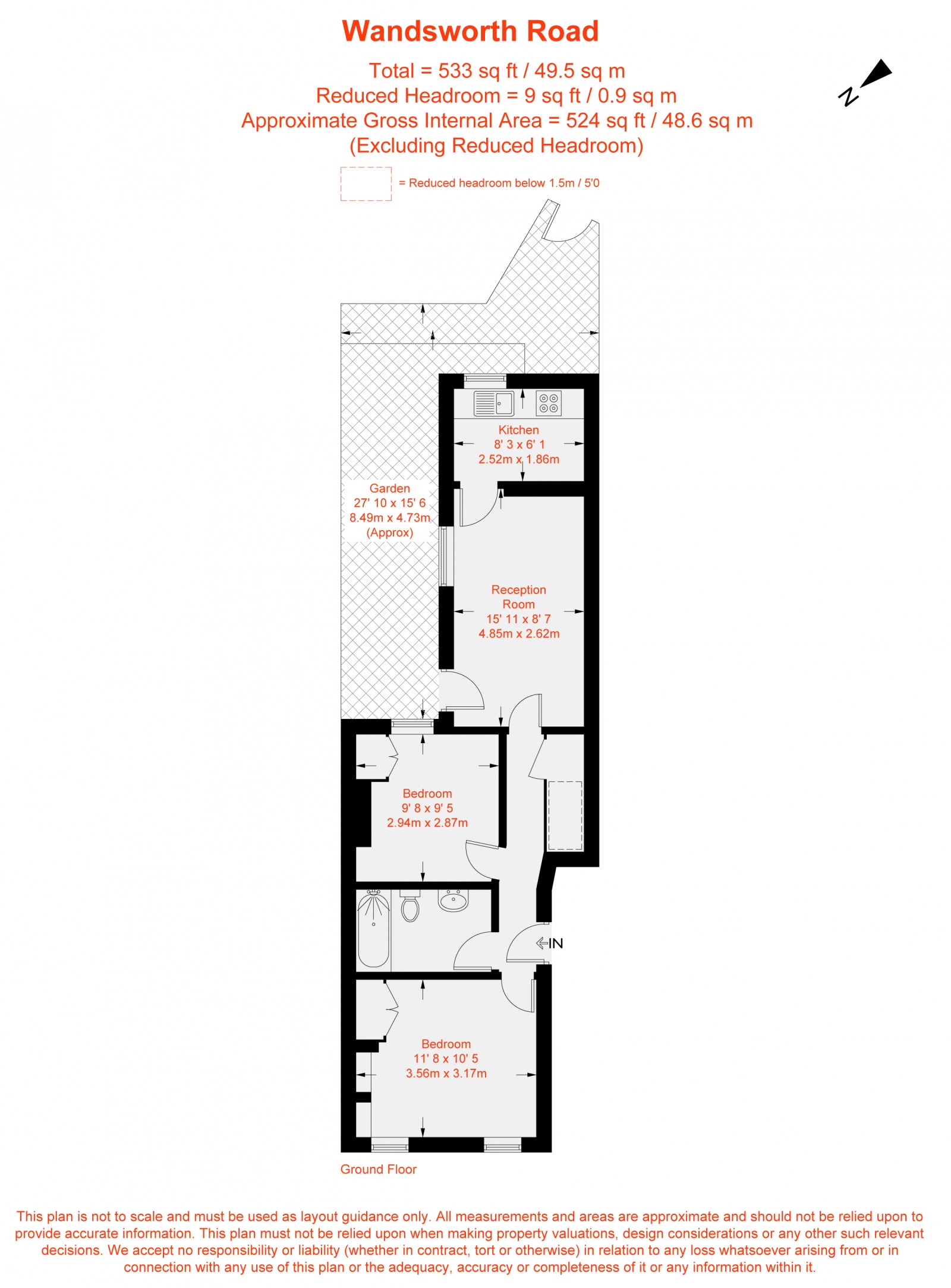 Floorplan for Wandsworth Road, London, SW8
