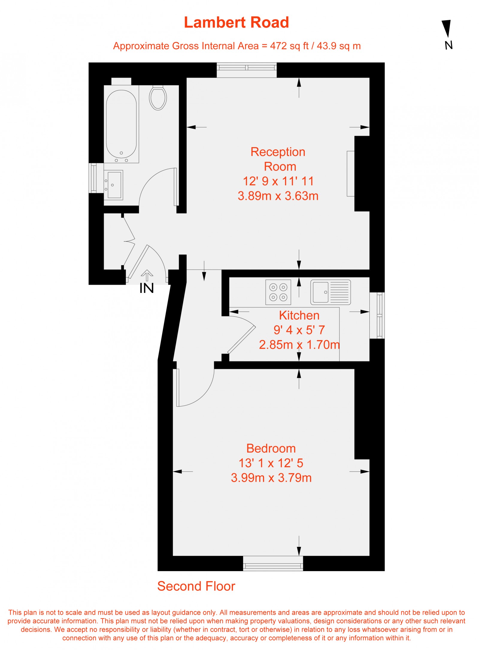 Floorplan for Lambert Road, London, SW2