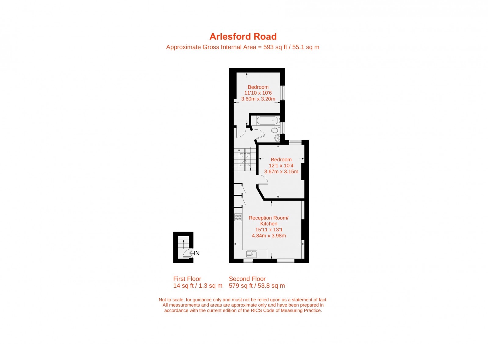 Floorplan for Arlesford Road, Clapham, SW9