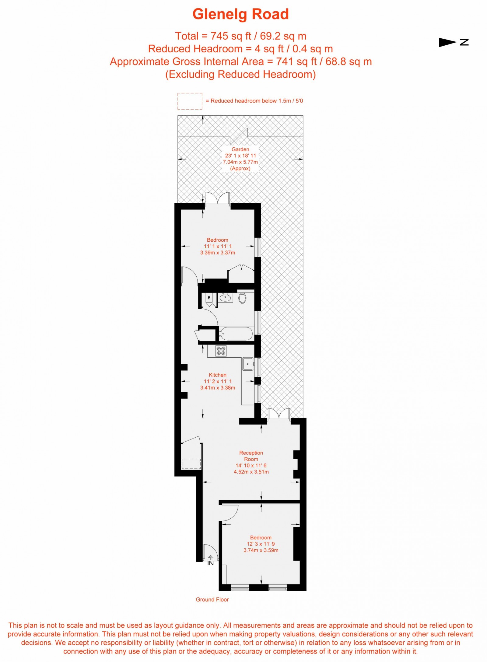 Floorplan for Glenelg Road, London, SW2