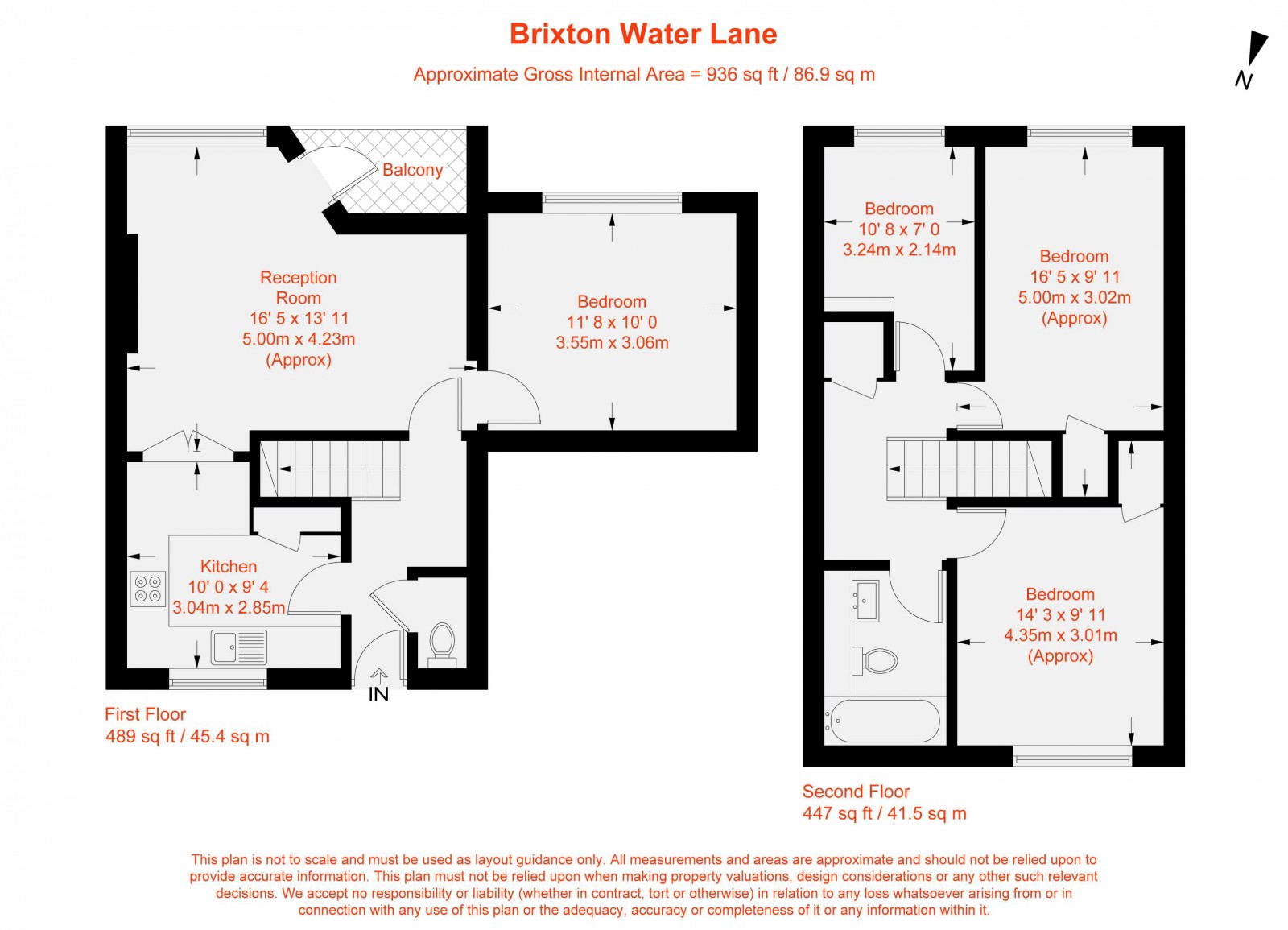 Floorplan for Brixton Water Lane, London, SW2