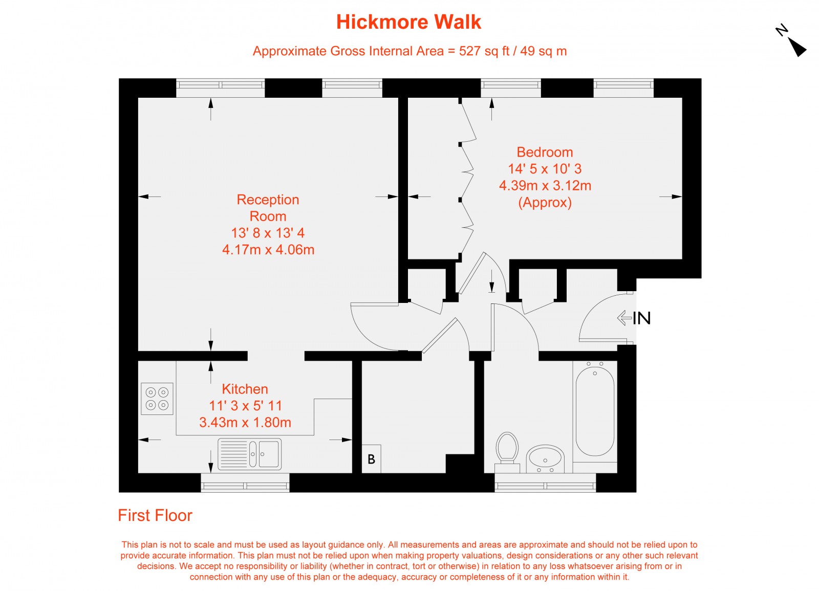 Floorplan for Hickmore Walk, London, SW4