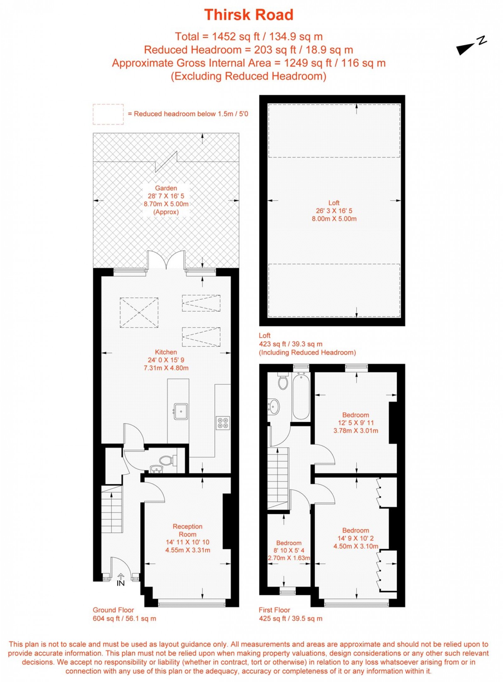 Floorplan for Thirsk Road, Mitcham, CR4