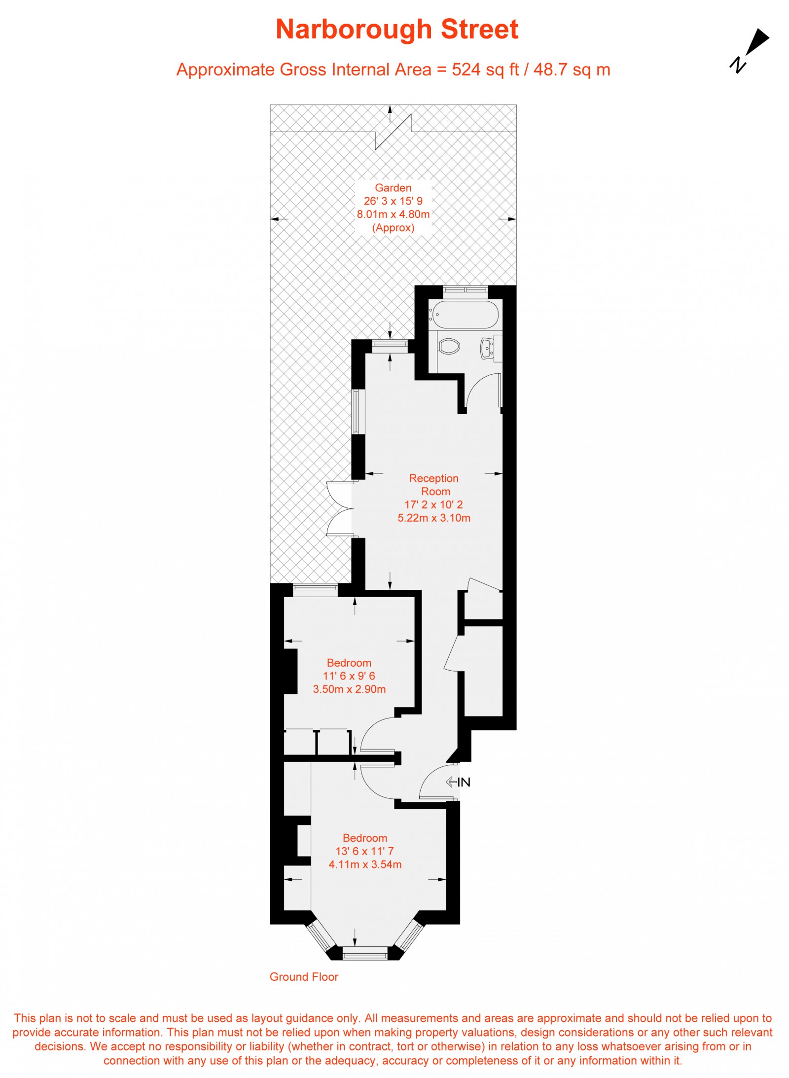 Floorplan for Narborough Street, London, SW6