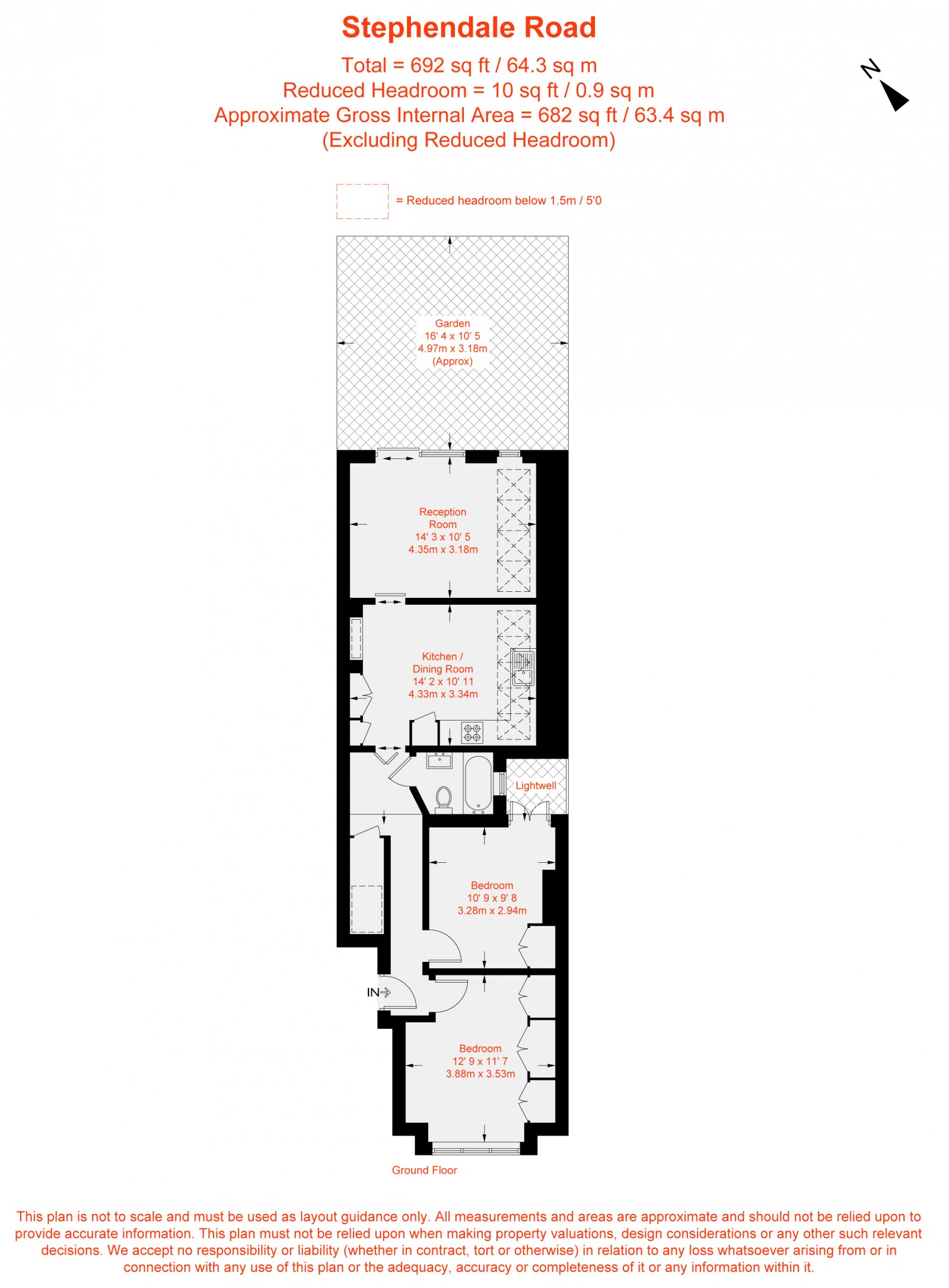 Floorplan for Stephendale Road, Fulham, SW6