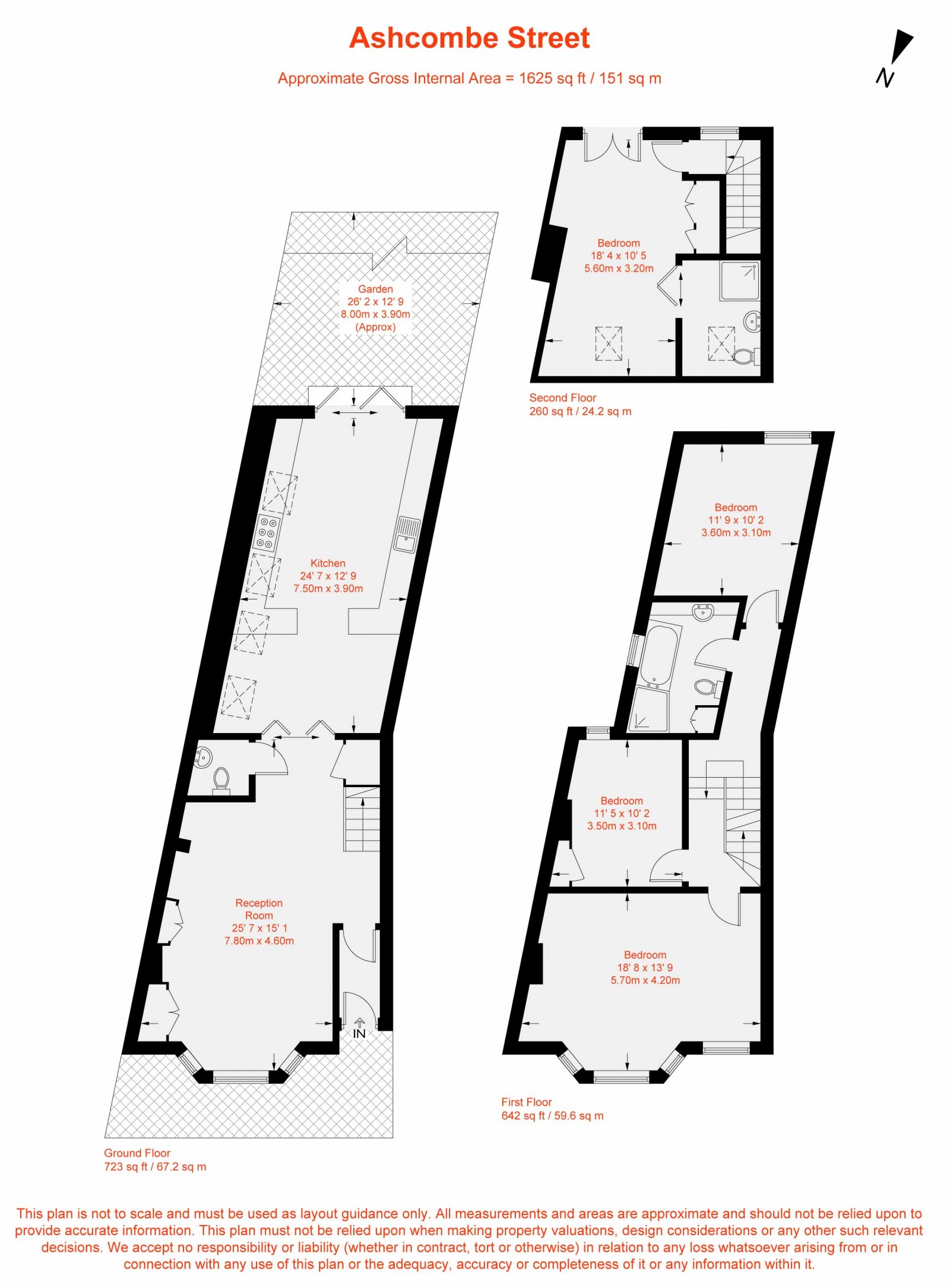 Floorplan for Ashcombe Street, Fulham, SW6