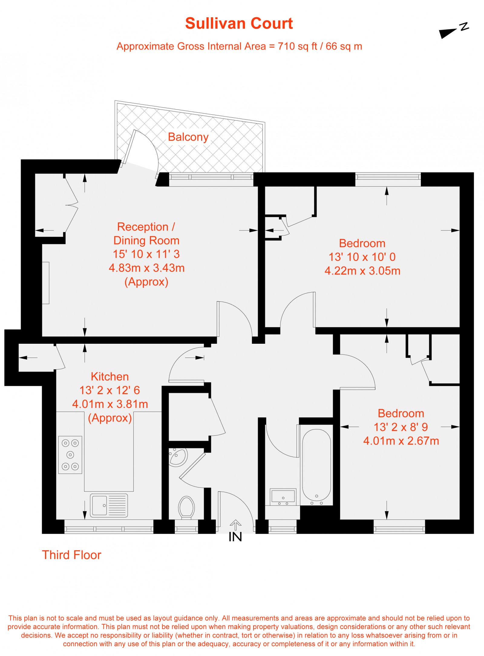 Floorplan for Sullivan Court, Broomhouse Lane, SW6