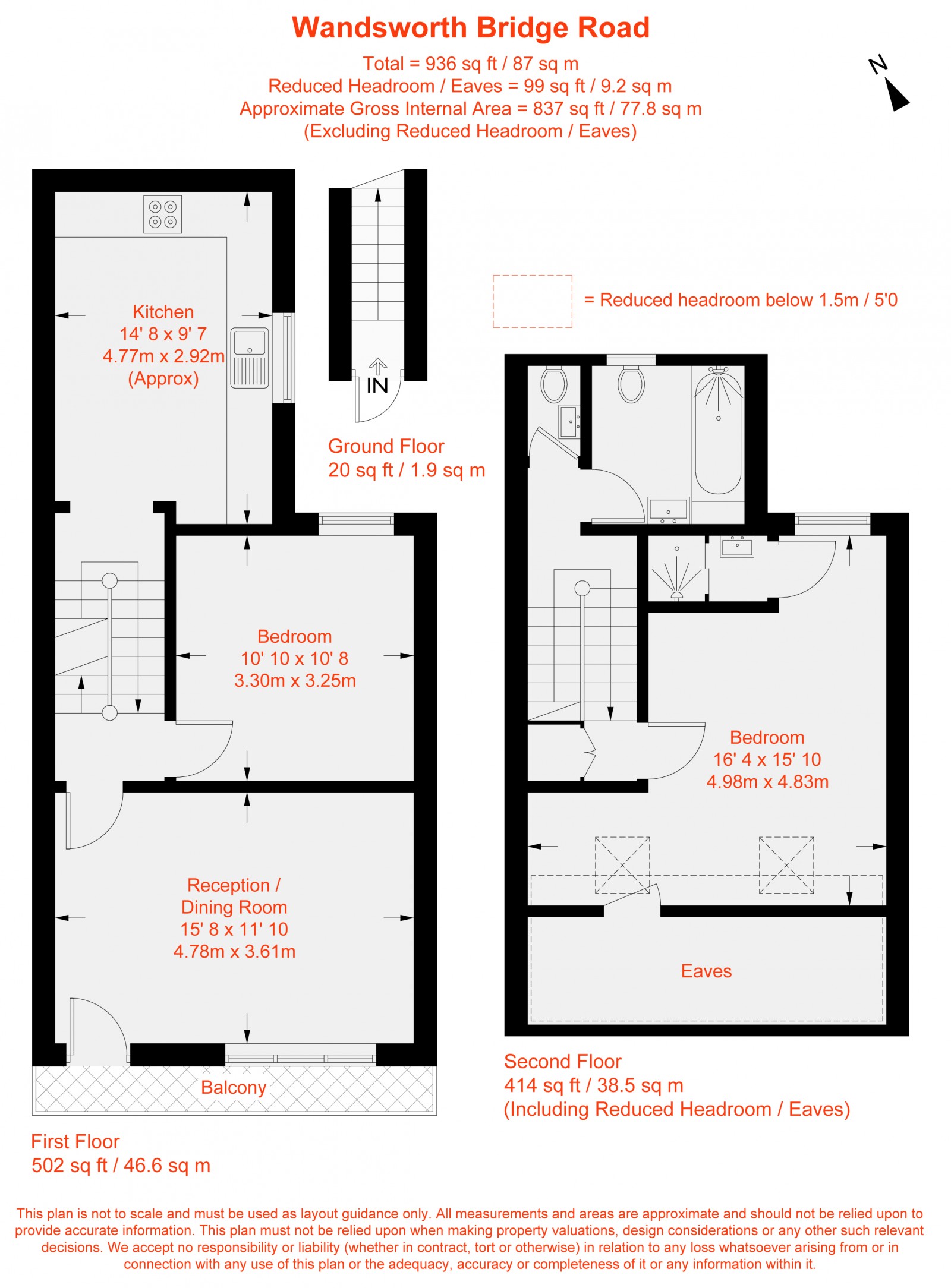 Floorplan for Wandsworth Bridge Road, Fulham, SW6