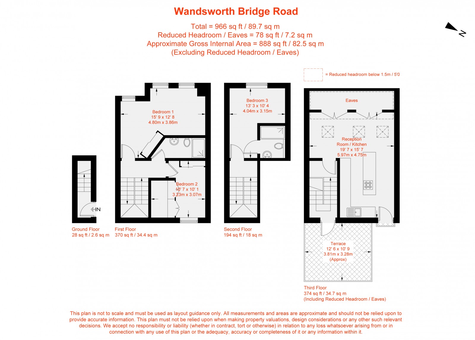 Floorplan for Wandsworth Bridge Road, Fulham, SW6