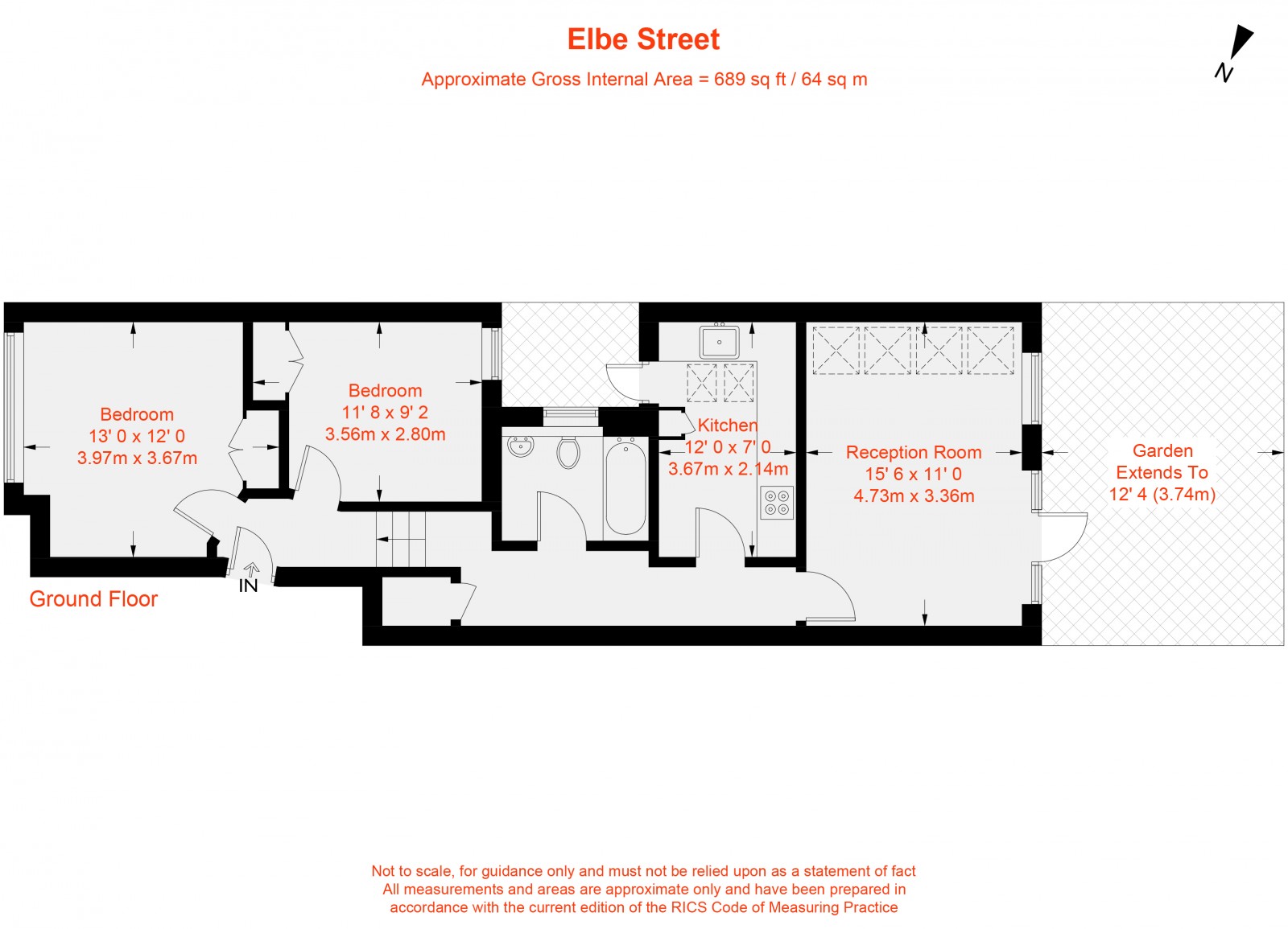 Floorplan for Elbe Street, Fulham, SW6