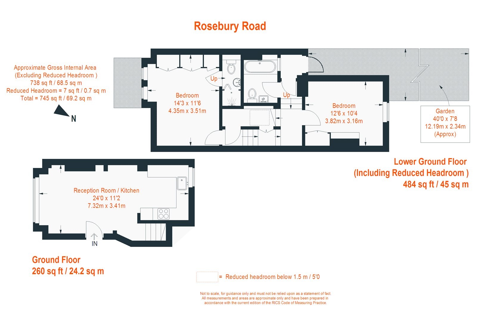 Floorplan for Rosebury Road, Fulham, SW6