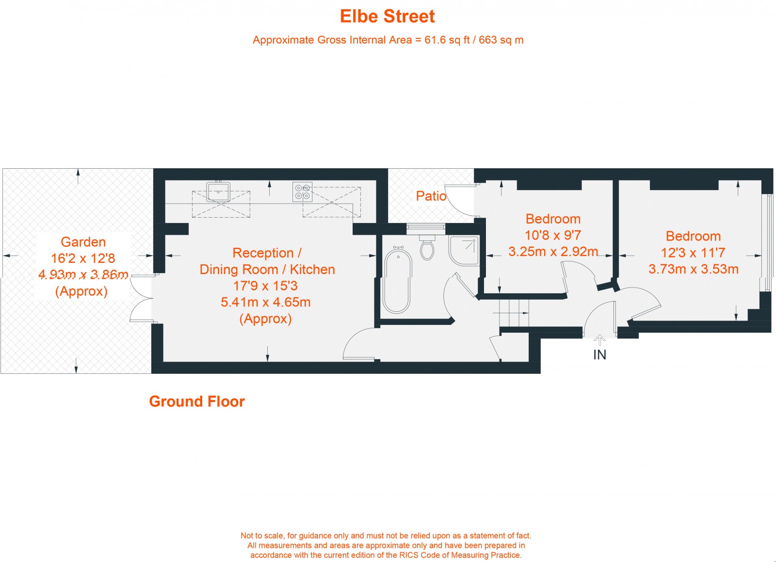 Floorplan for Elbe Street, Fulham, SW6