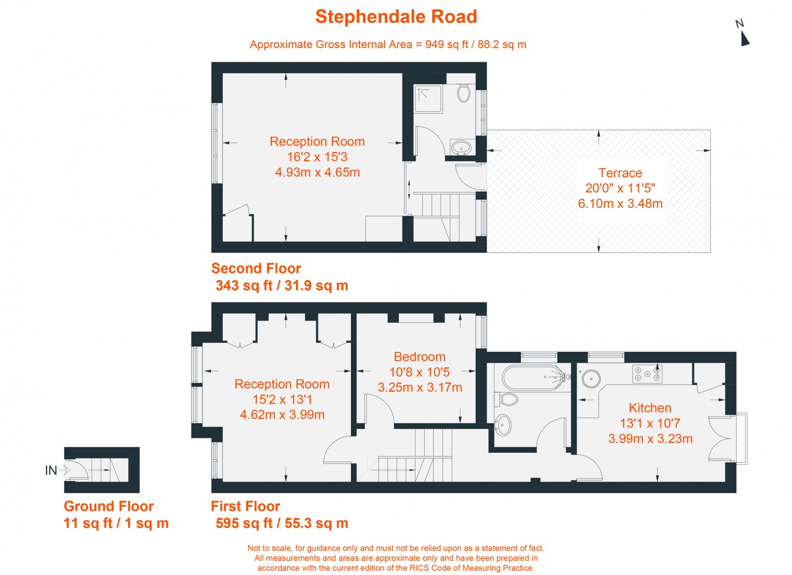 Floorplan for Stephendale Road, Fulham, SW6