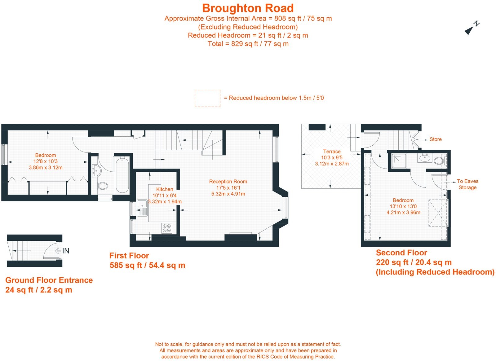 Floorplan for Broughton Road, Fulham, SW6