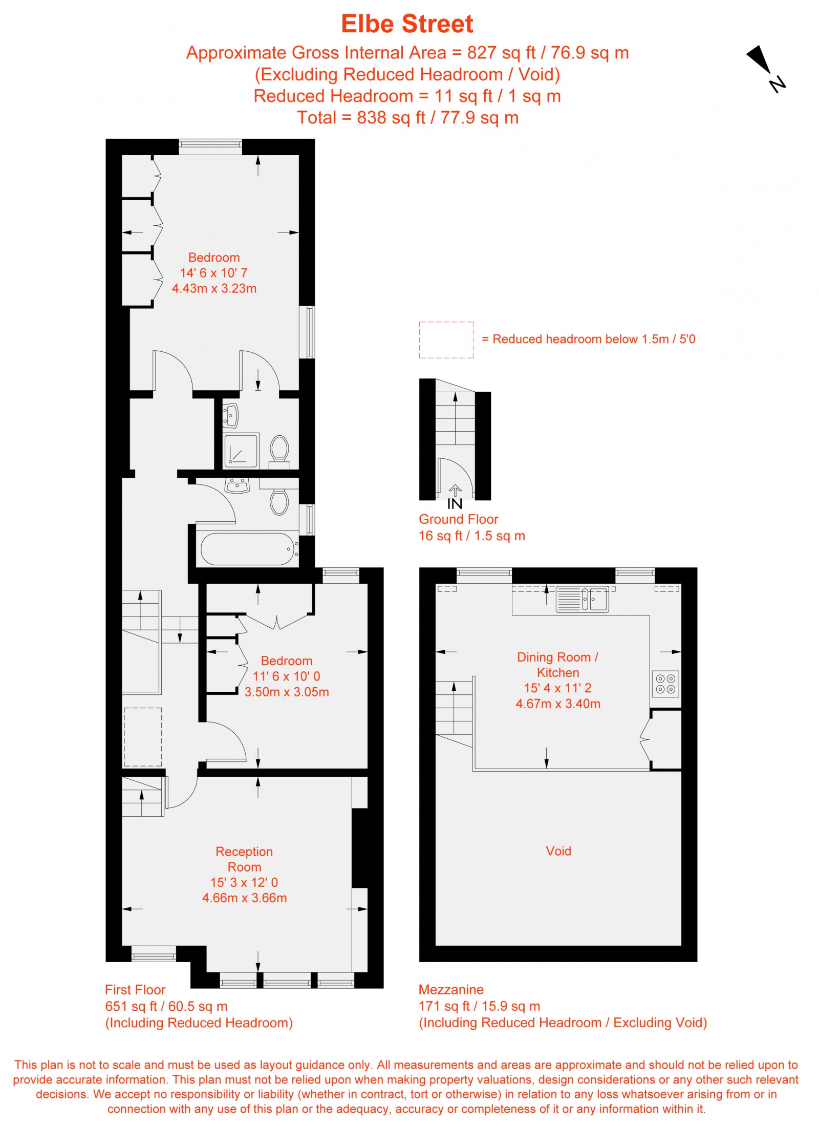 Floorplan for Elbe Street, Fulham, SW6