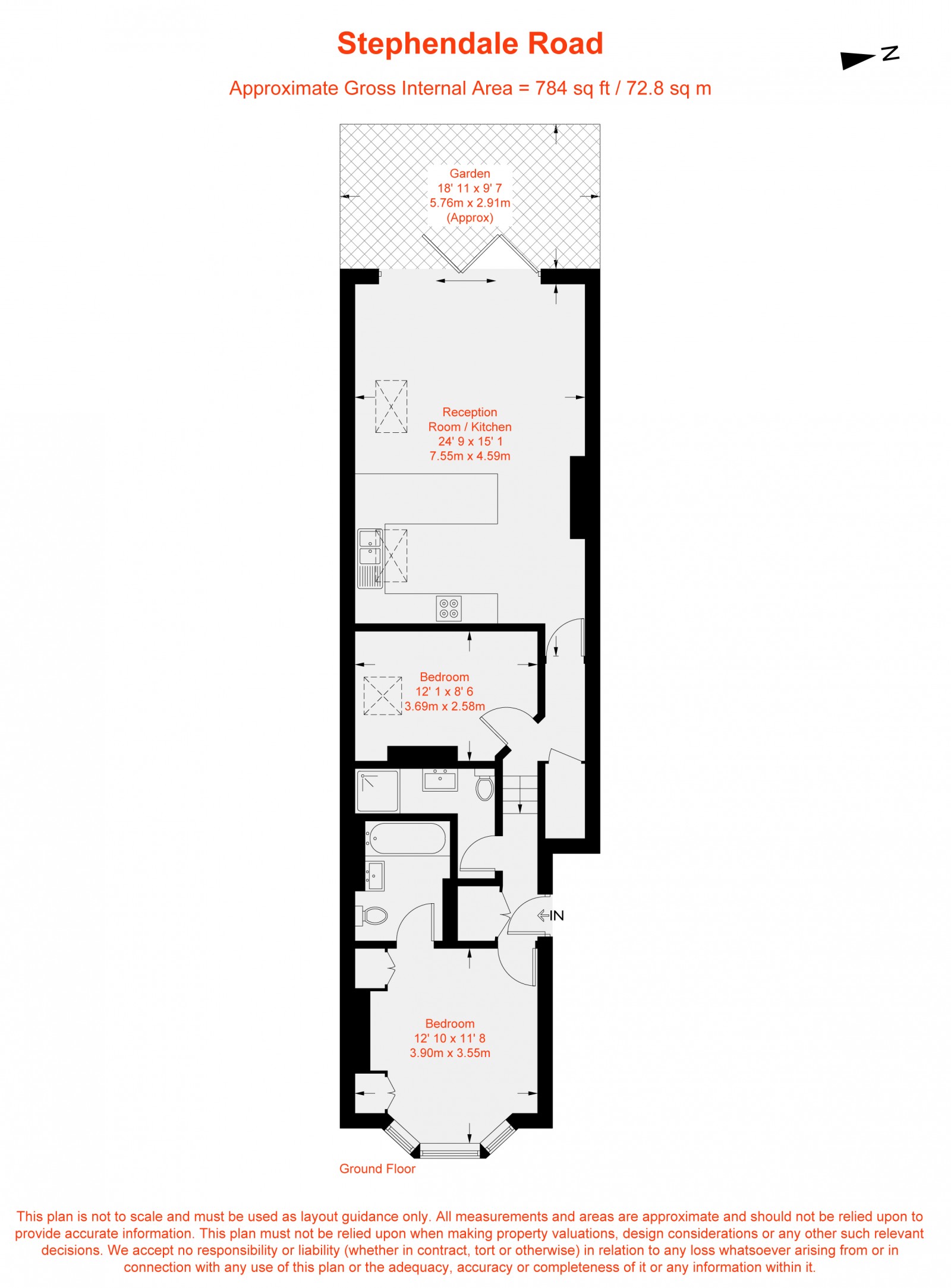 Floorplan for Stephendale Road, Fulham, SW6