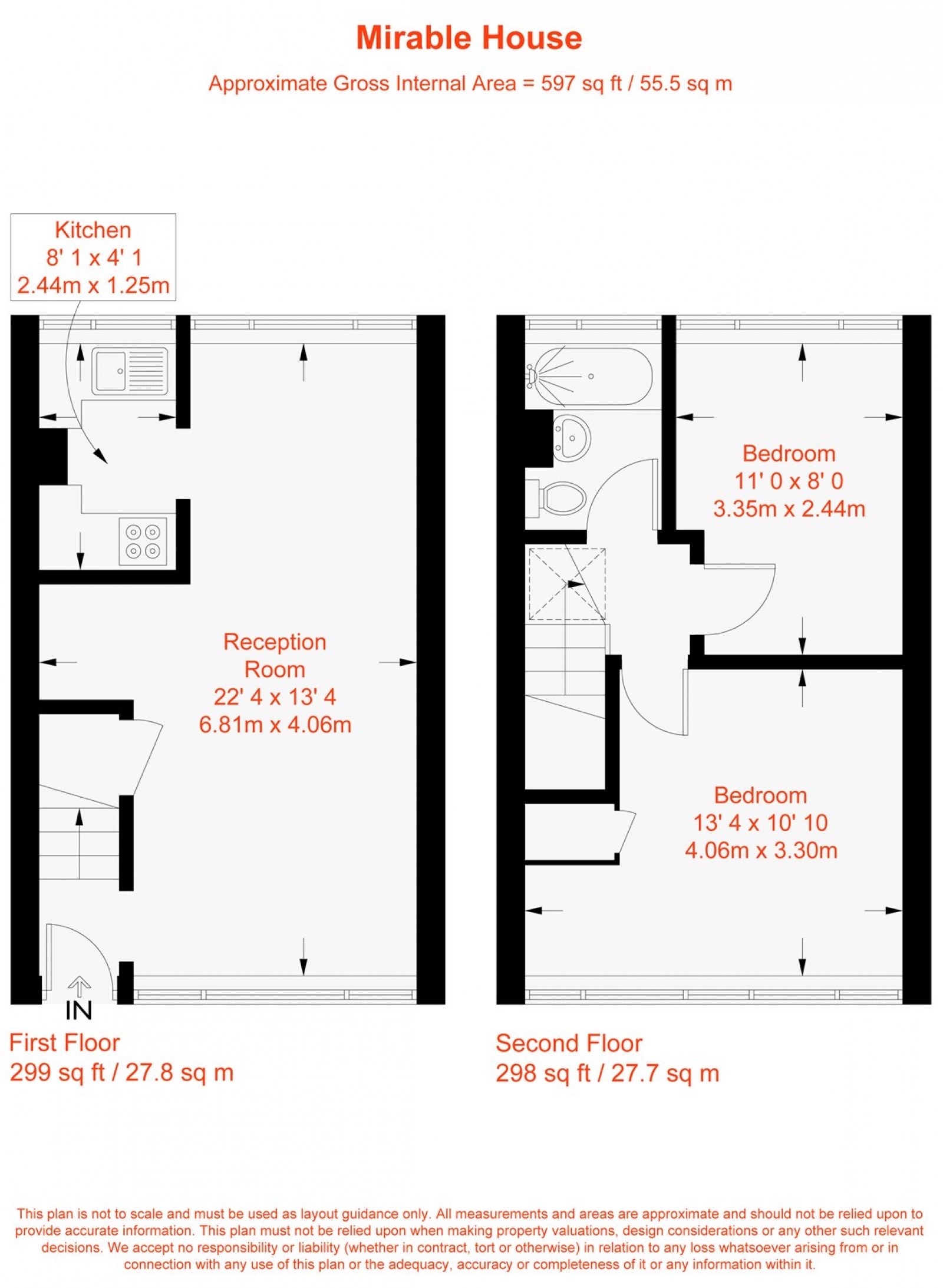Floorplan for Mirabel House, 117-121 Wandsworth Bridge Road, SW6