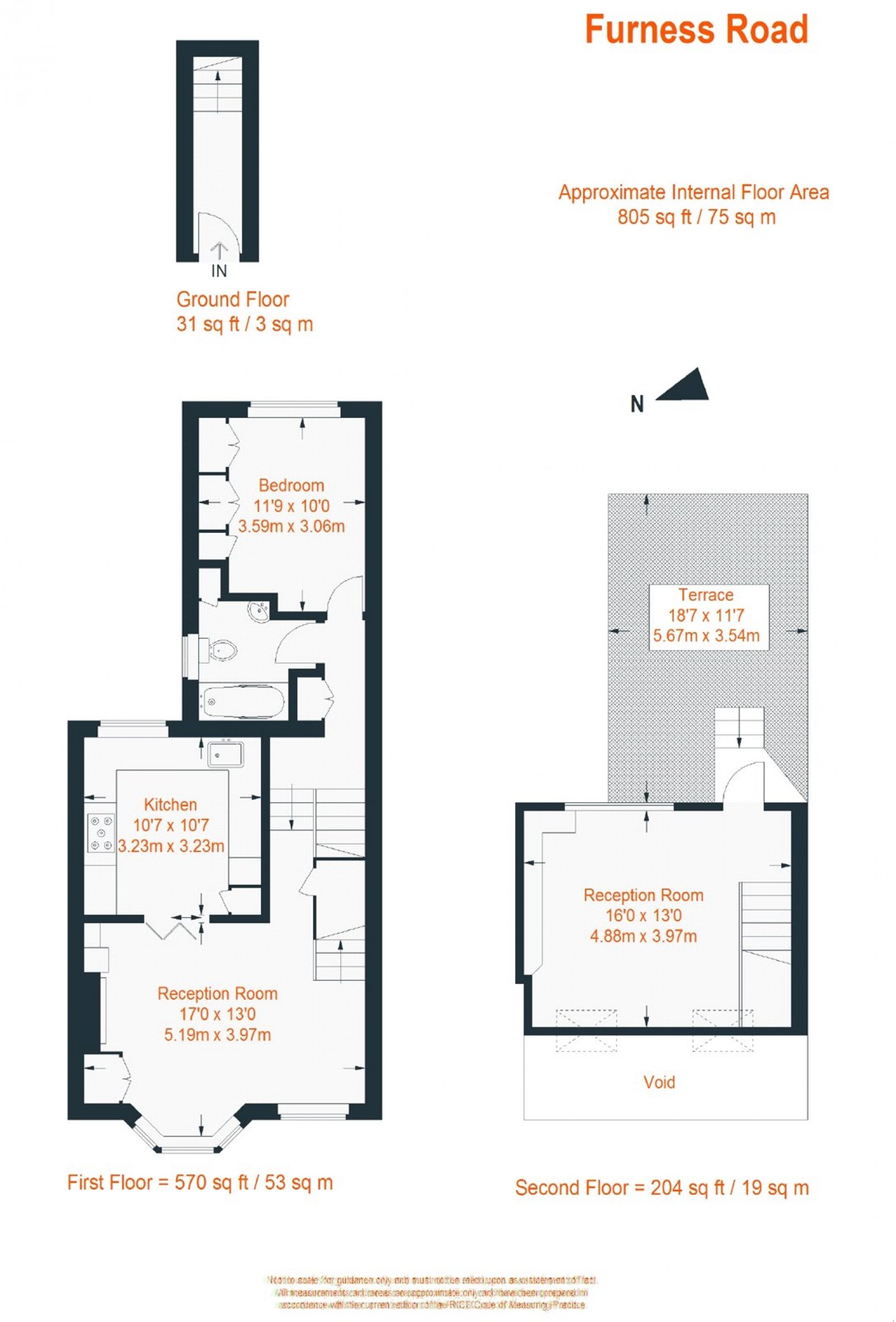 Floorplan for Furness Road, Fulham, SW6