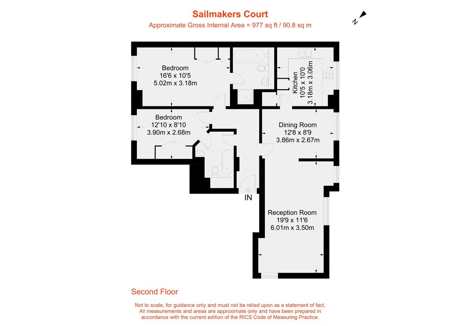 Floorplan for Sailmakers Court, William Morris Way, SW6