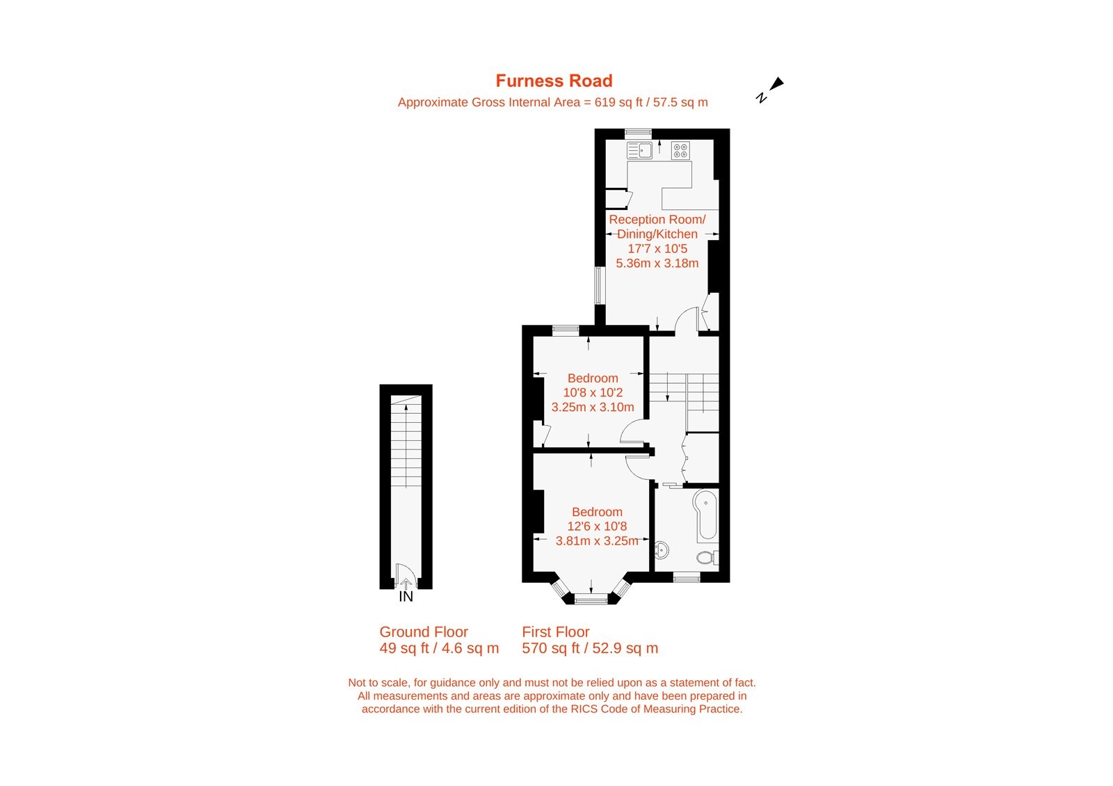 Floorplan for Furness Road, Fulham, SW6