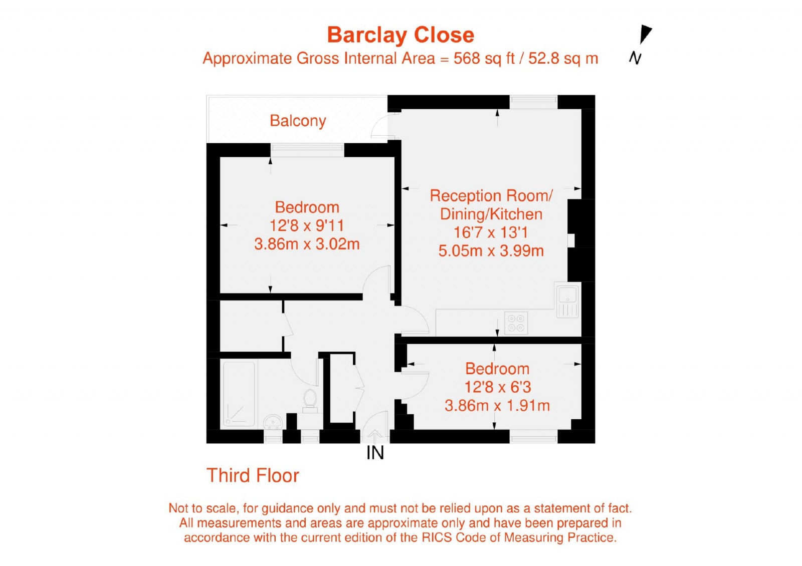Floorplan for Barclay Close, Fulham, SW6