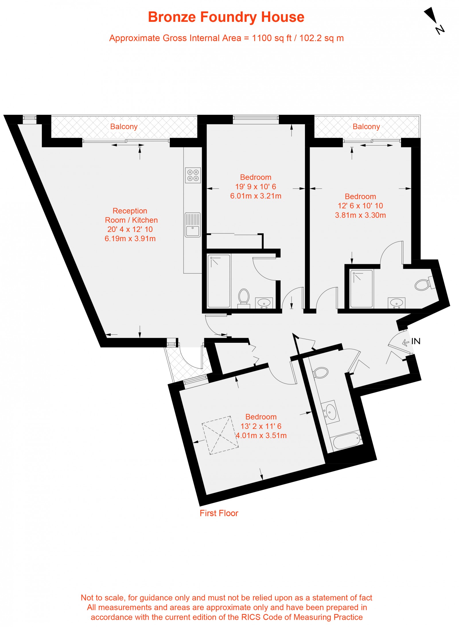 Floorplan for 1 Edith Row, Fulham, SW6