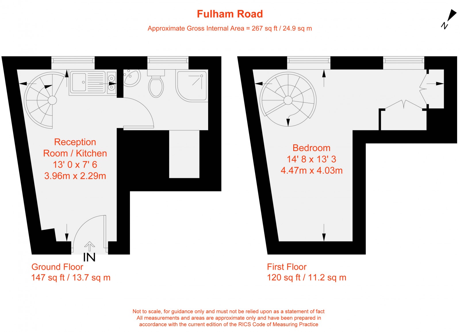 Floorplan for Fulham Road, Fulham, SW6