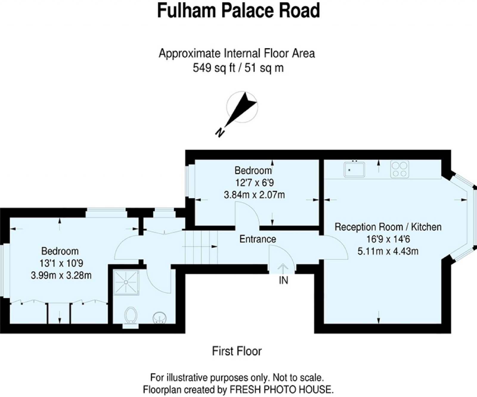 Floorplan for Fulham Palace Road, Fulham, SW6