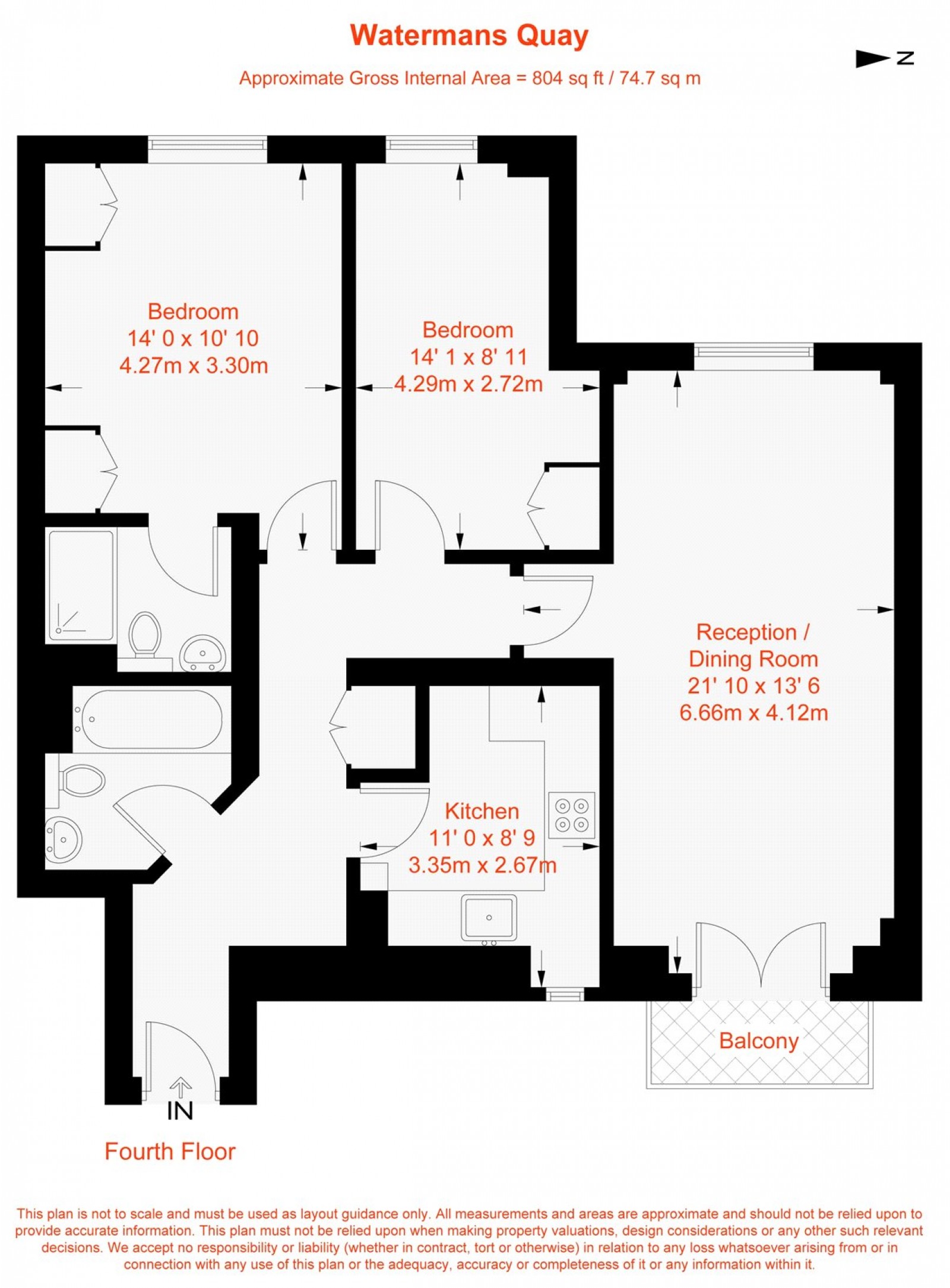 Floorplan for Watermans Quay, William Morris Way, SW6
