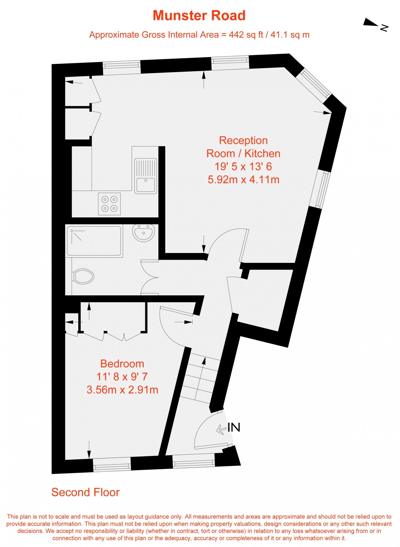 Floorplan for Munster Road, London, SW6