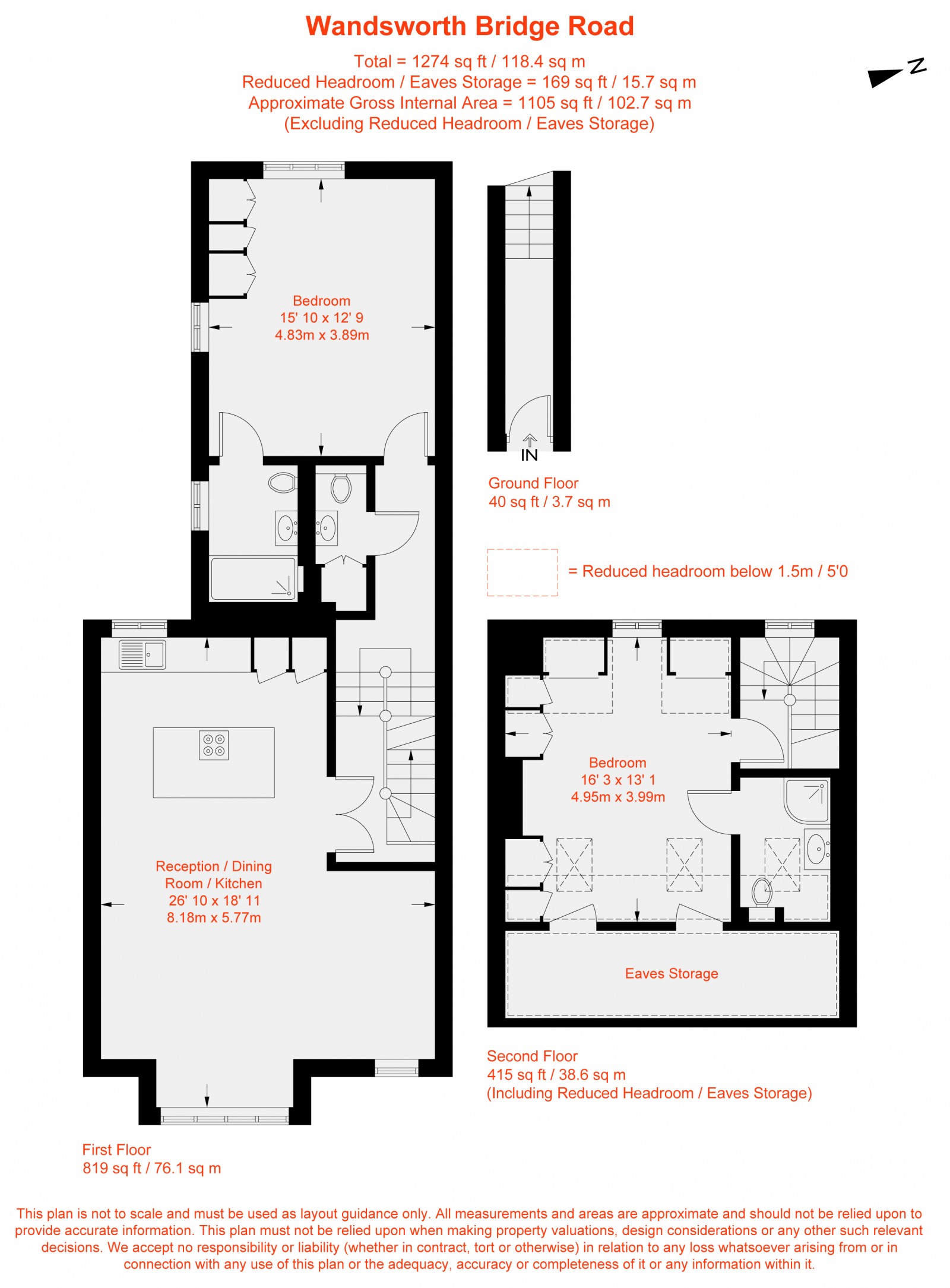 Floorplan for Wandsworth Bridge Road, Fulham, SW6