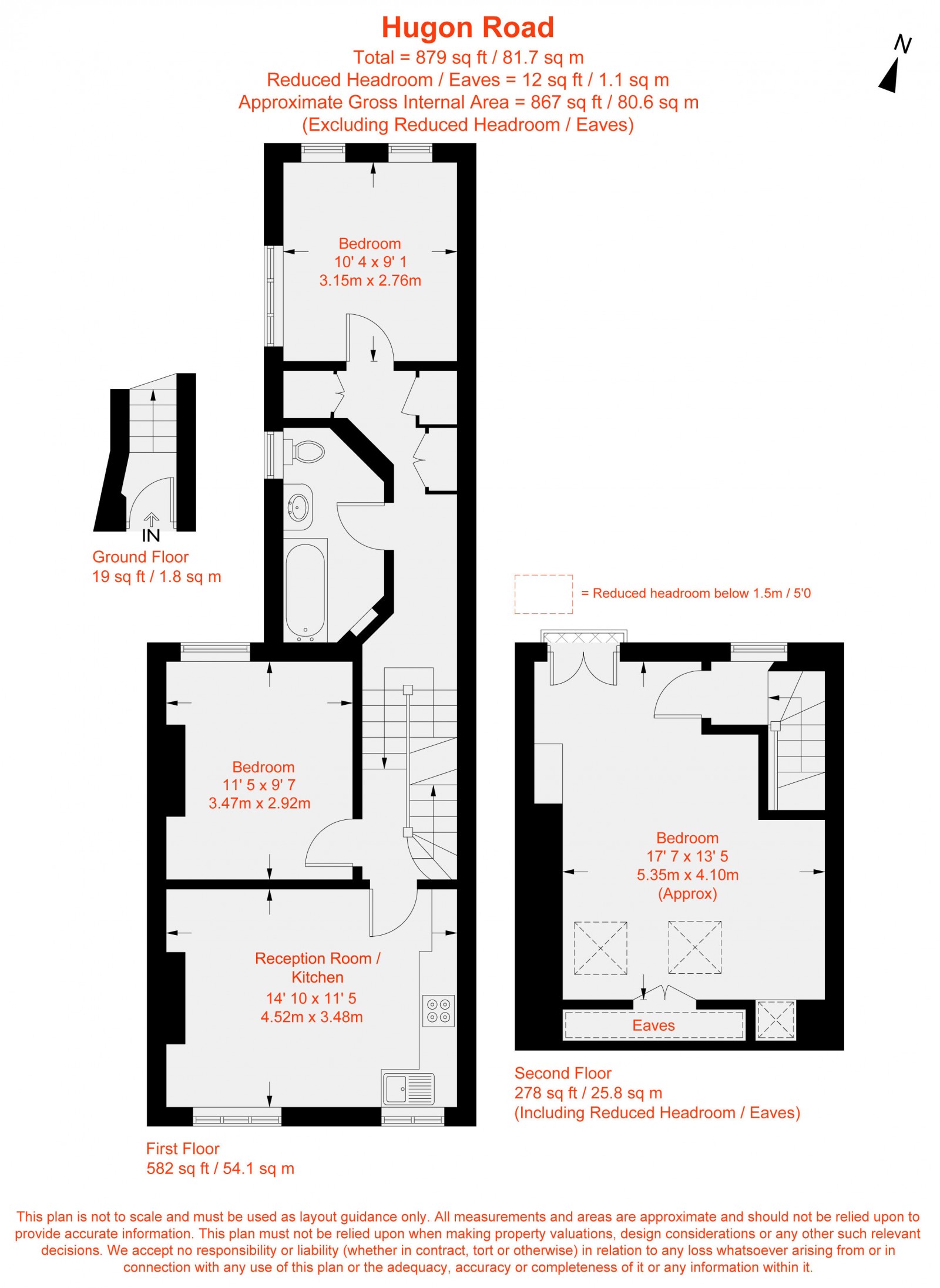 Floorplan for Hugon Road, London, SW6