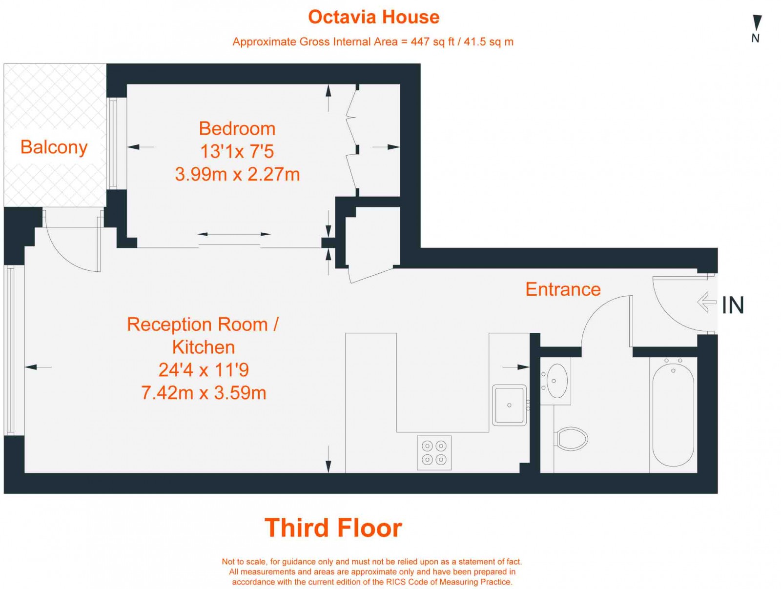 Floorplan for Octavia House, 213 Townmead Road, SW6